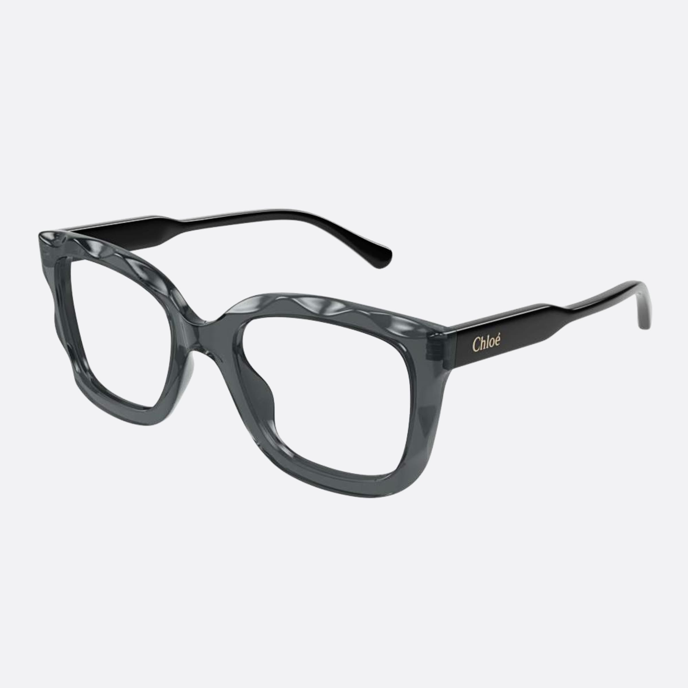 Chloe 52mm Black Squared Women Eyeglasses - Side View