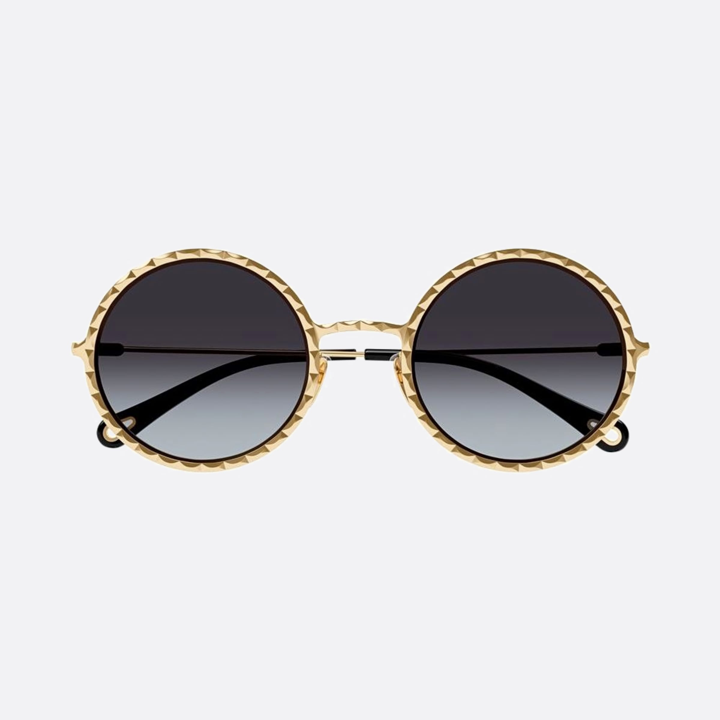 Chloe 53mm Gold Round Women Sunglasses - Main View