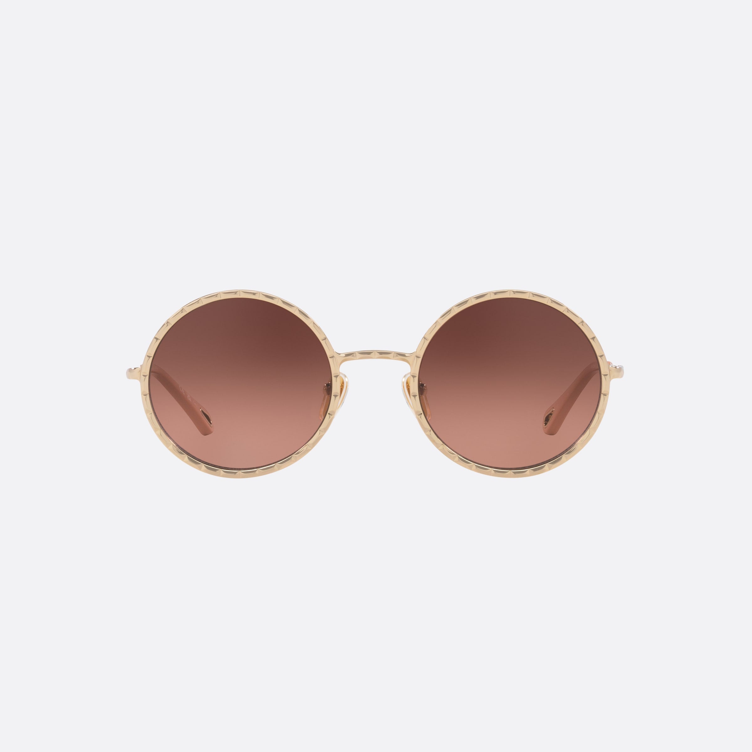 Chloe 53mm Bnh Gold Oval Women Sunglasses - Side View