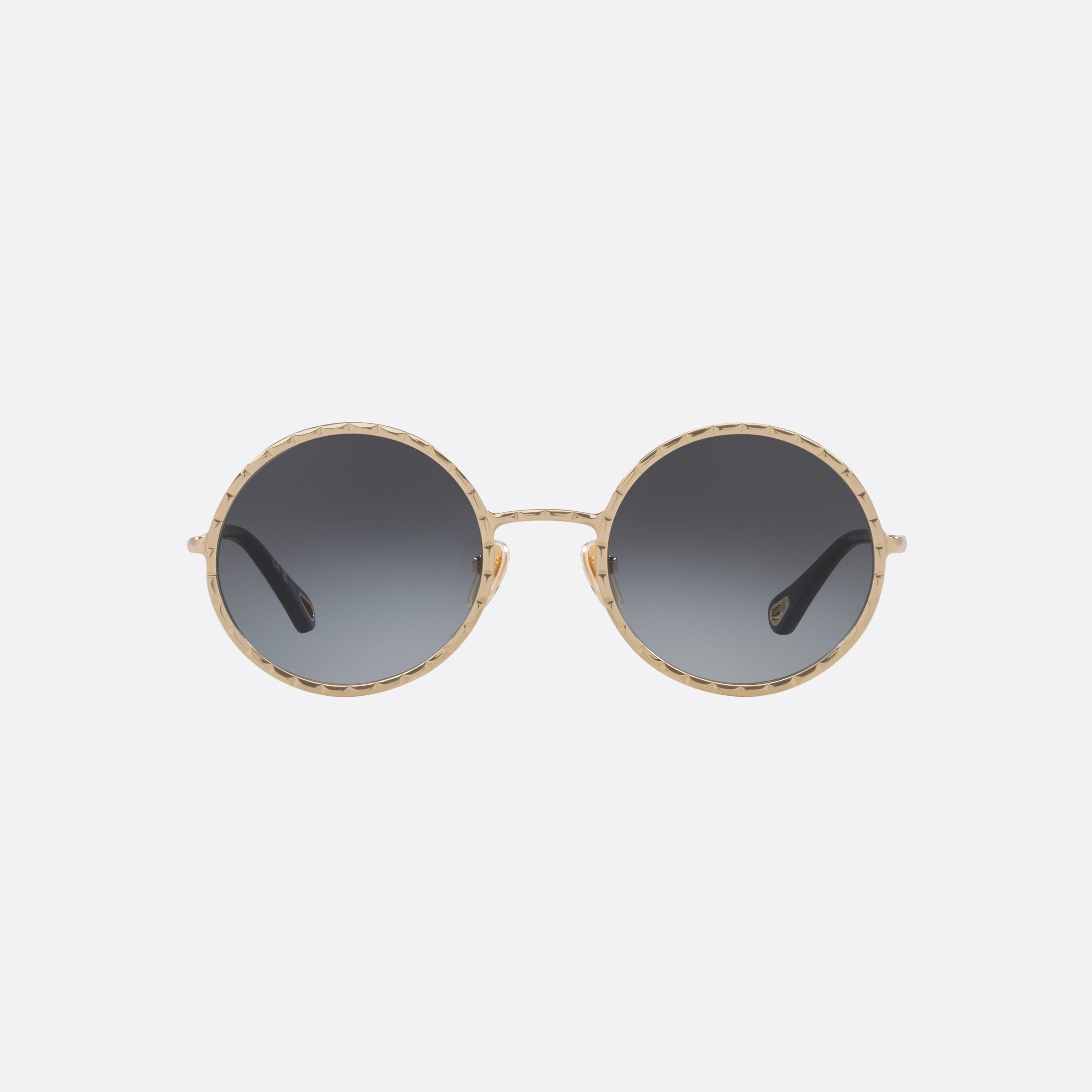 Chloe 53mm Gold Oval Women Sunglasses - Side View