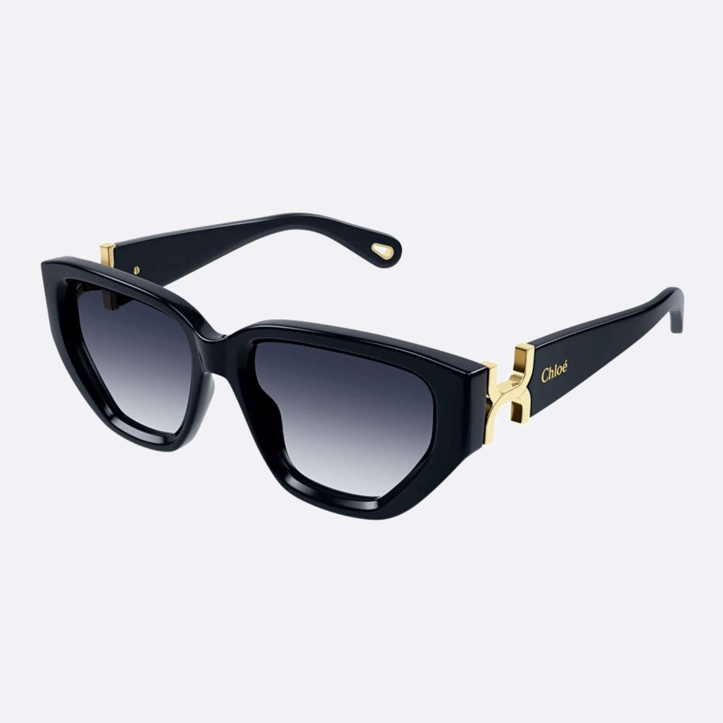 Chloe 55mm Blbl Blue Cat Eye Women Sunglasses - Side View