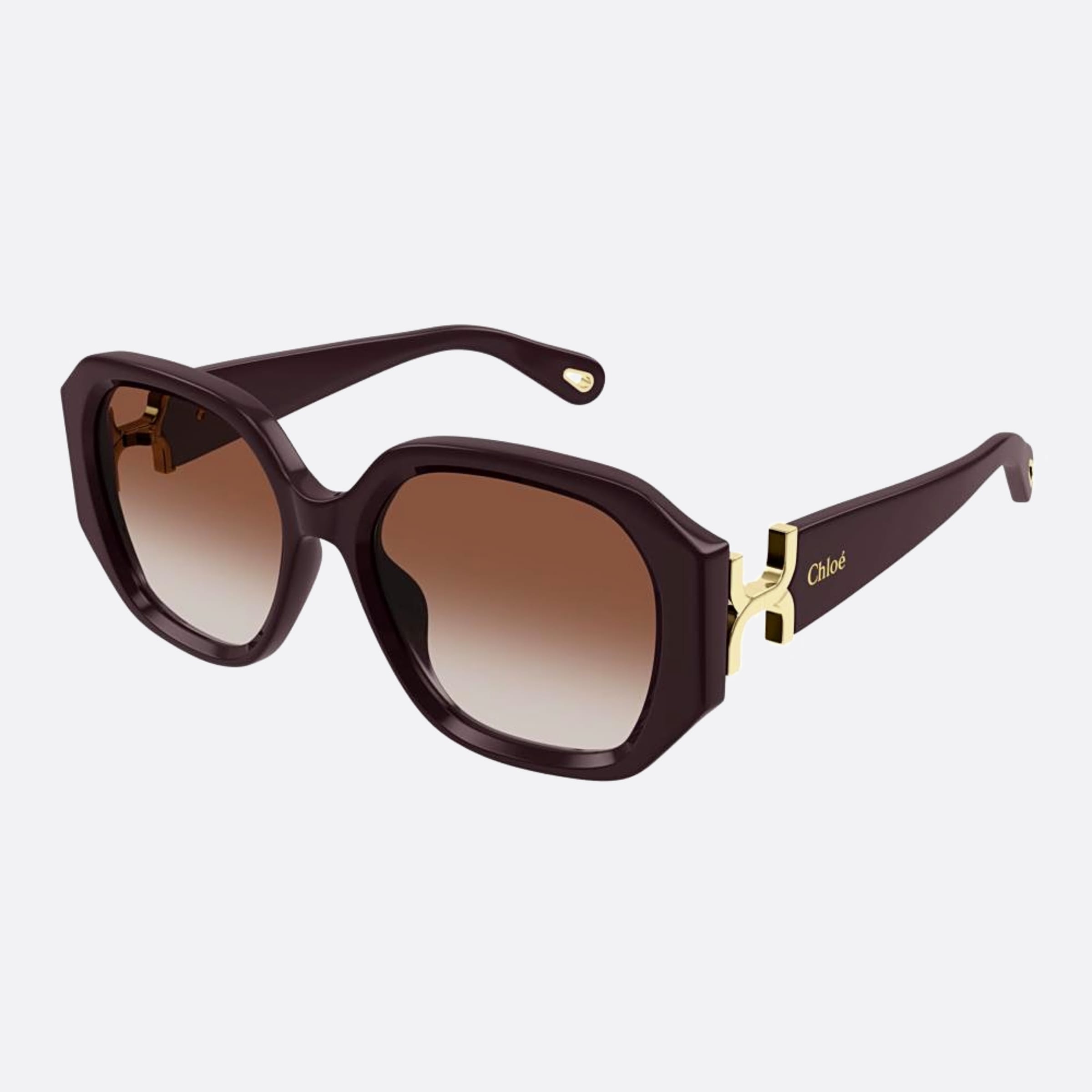 Chloe 56mm Bgt Red Oversize Women Sunglasses - Side View