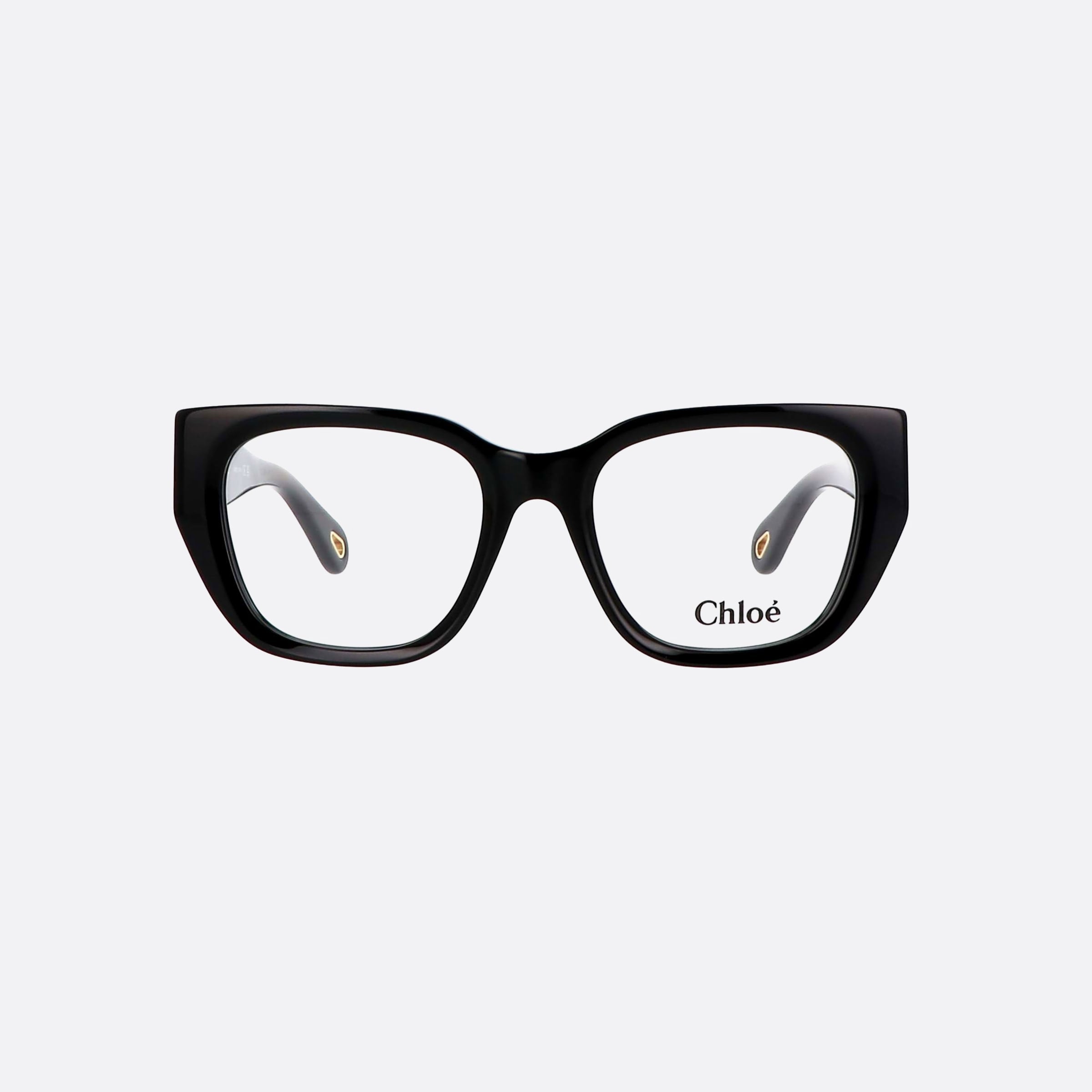 Chloe 51mm Black Cat Eye Women Eyeglasses - Side View