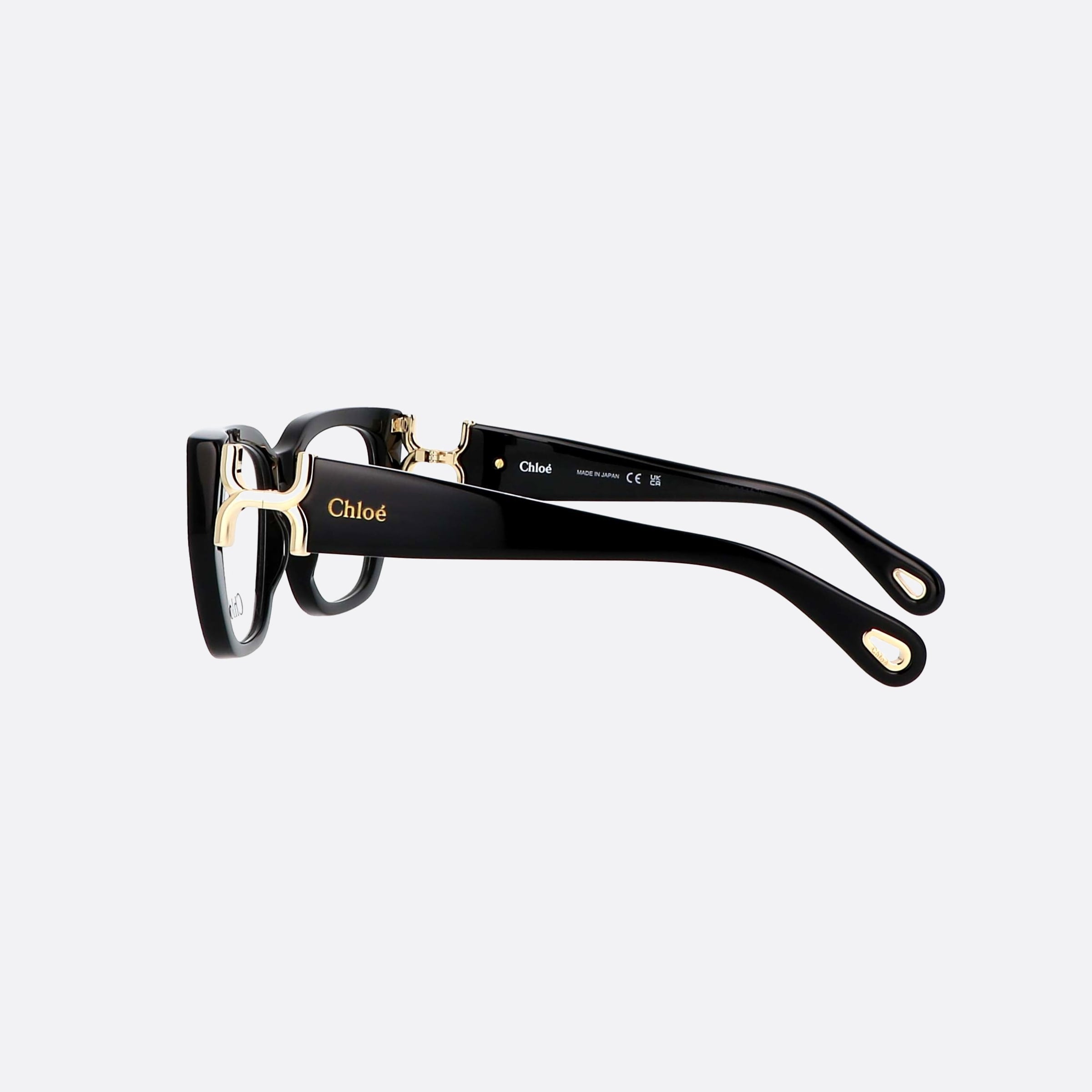 Chloe 51mm Black Cat Eye Women Eyeglasses - Detail View