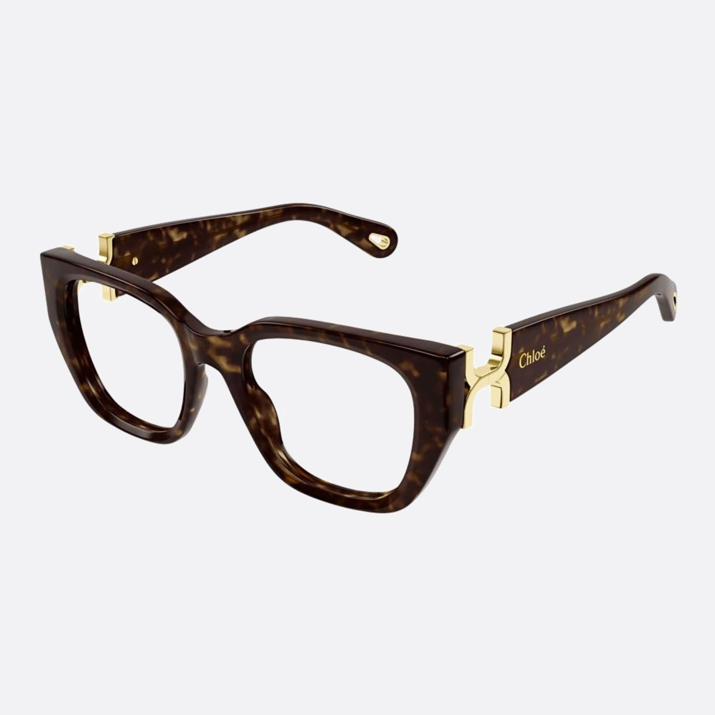 Chloe 51mm Havana Cat Eye Women Eyeglasses - Side View
