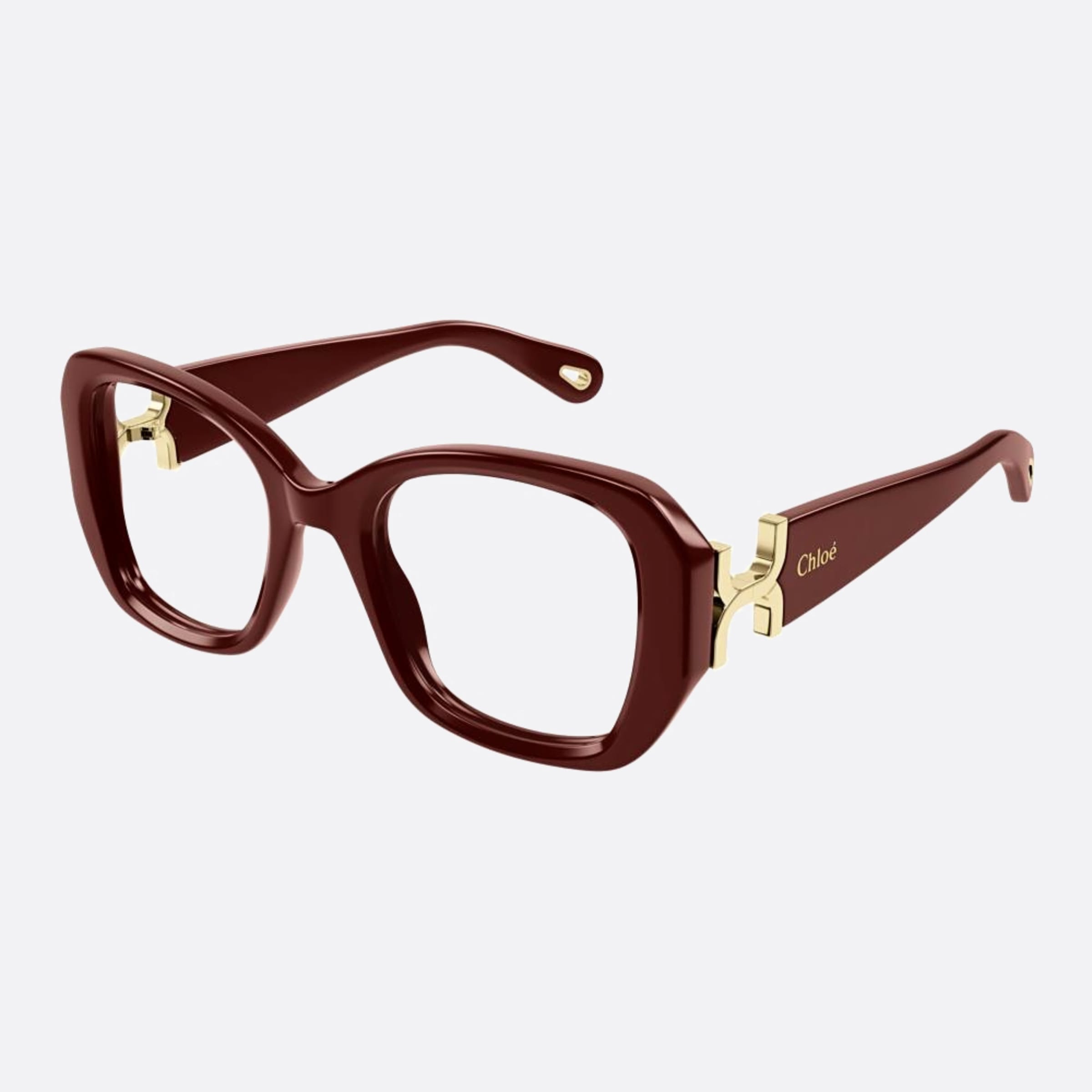 Chloe 51mm Brown Oversize Women Eyeglasses - Side View