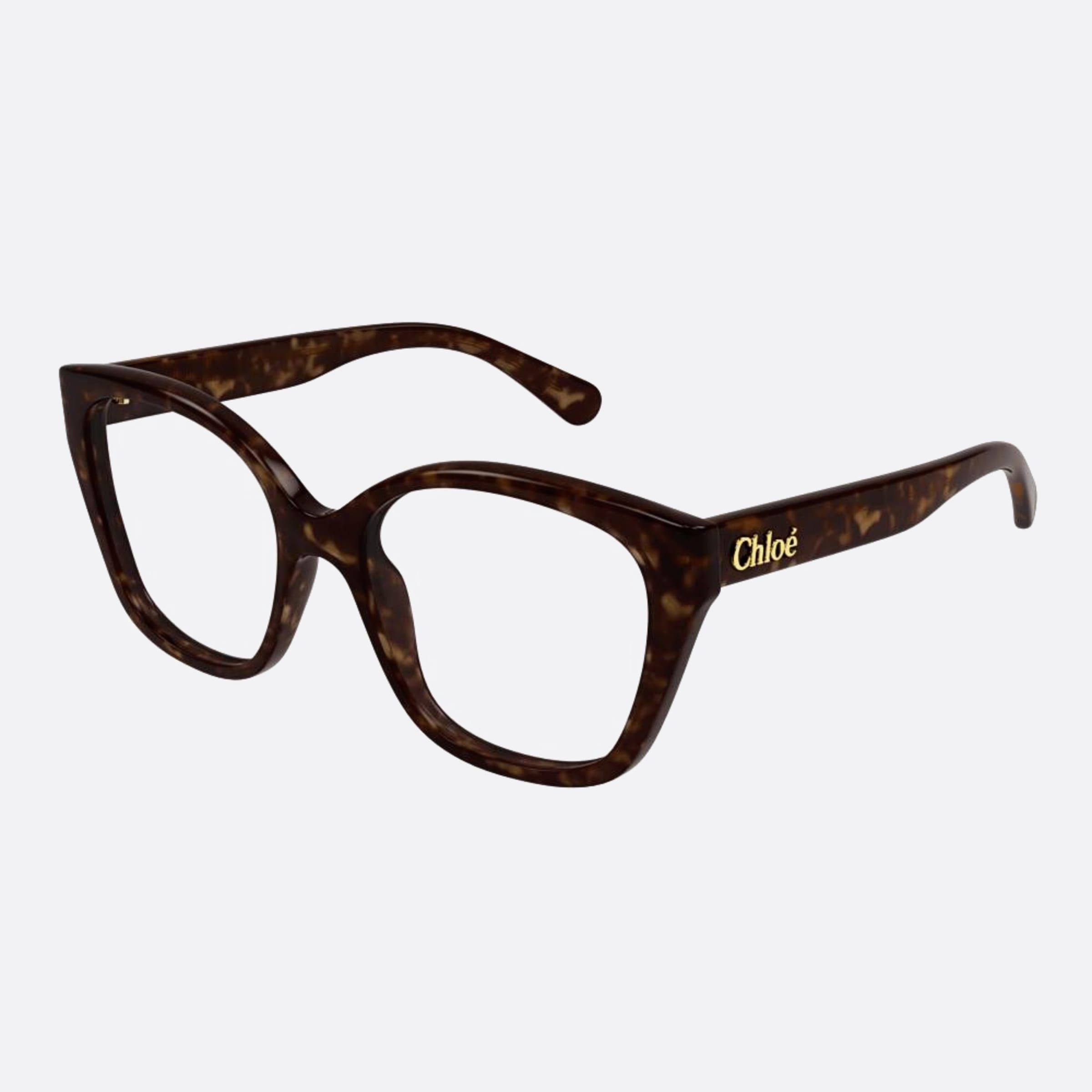 Chloe 53mm Havana Cat Eye Women Eyeglasses - Side View