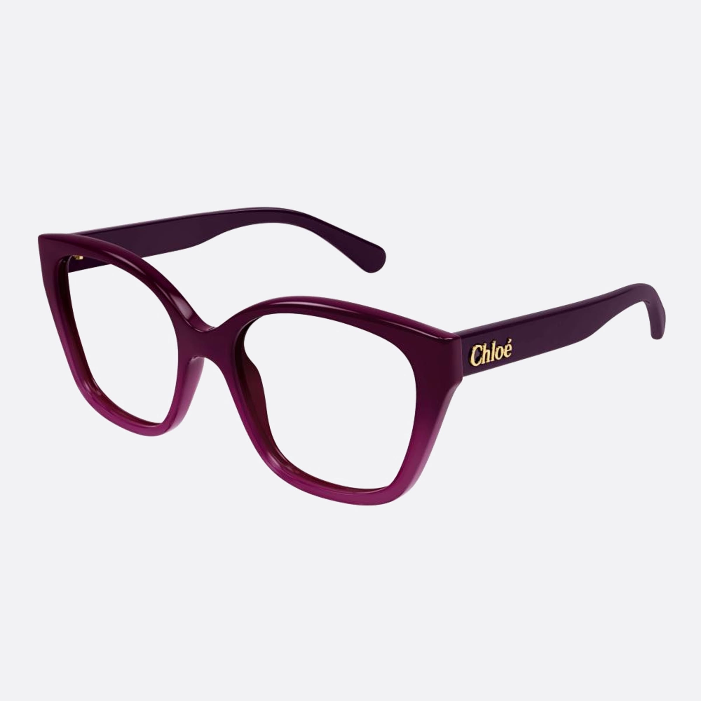 Chloe 53mm Cer Violet Cat Eye Women Eyeglasses - Side View