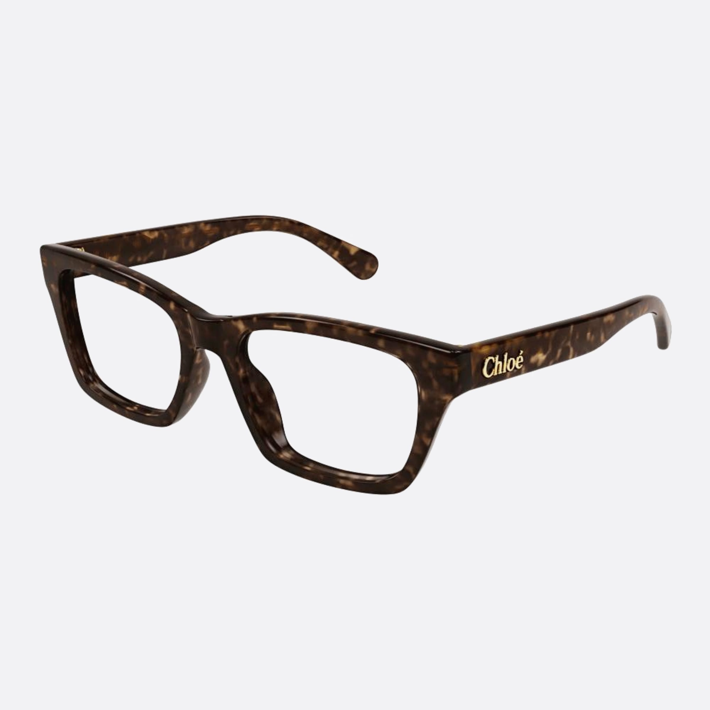 Chloe 51mm Havana Squared Women Eyeglasses - Side View