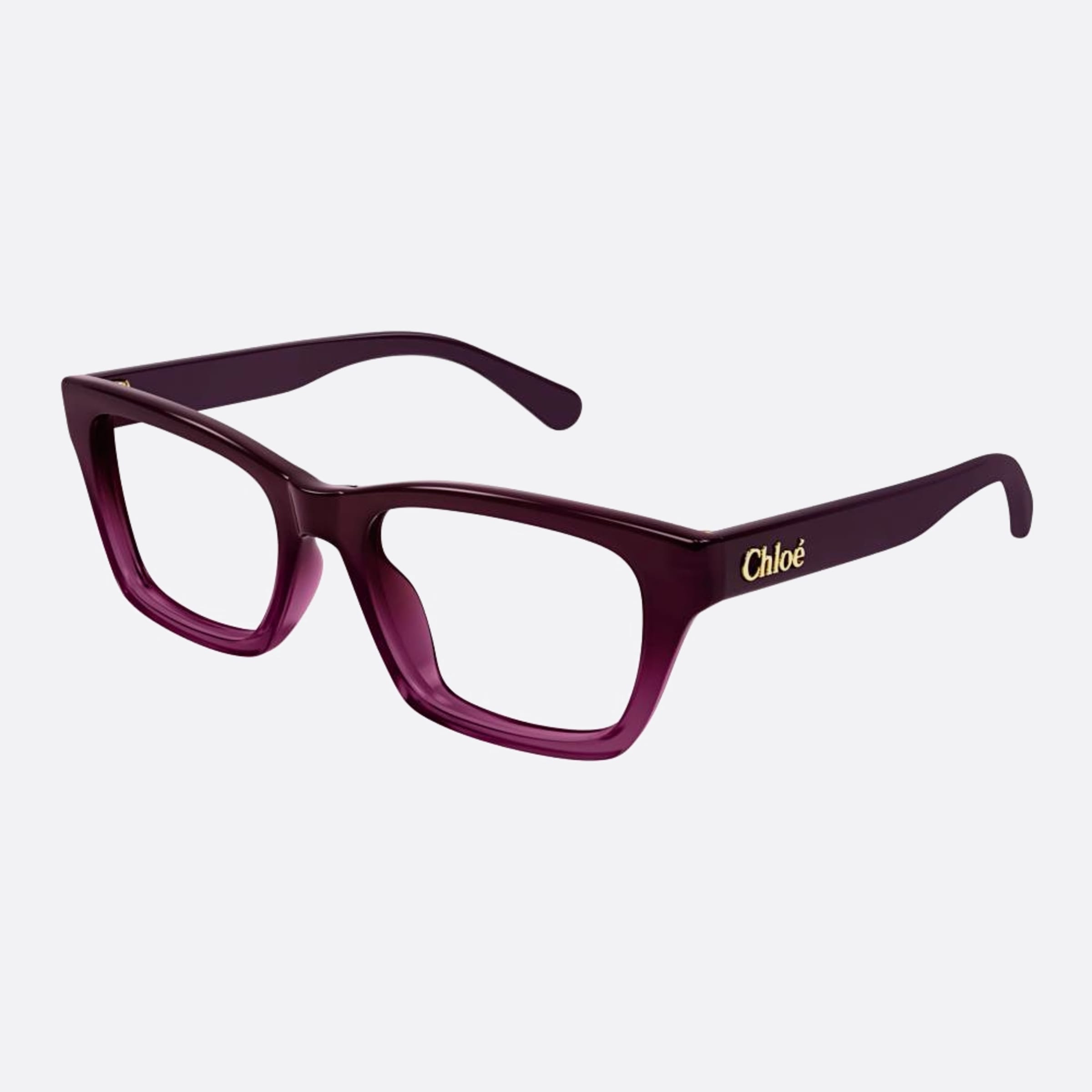 Chloe 51mm Cer Violet Squared Women Eyeglasses - Side View