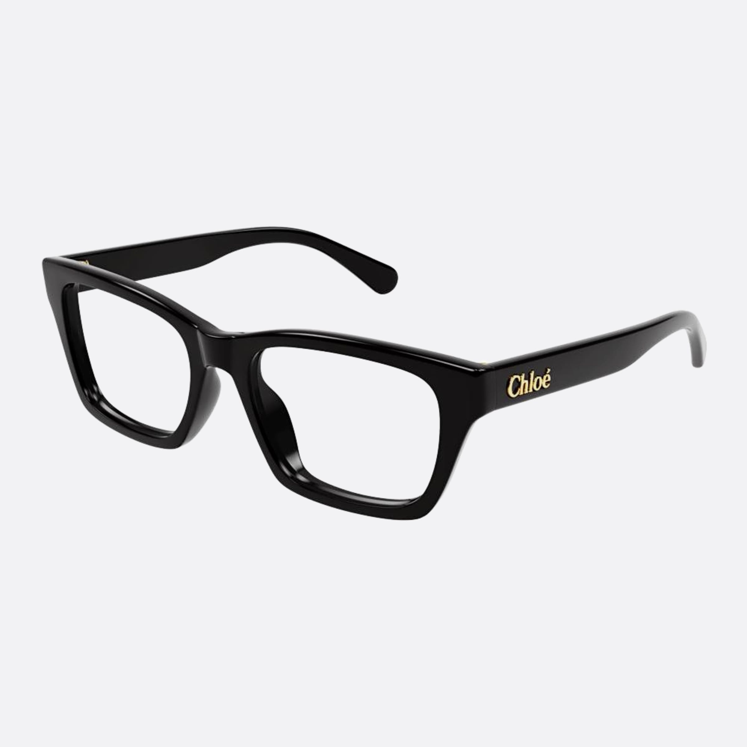 Chloe 53mm Black Squared Women Eyeglasses - Side View