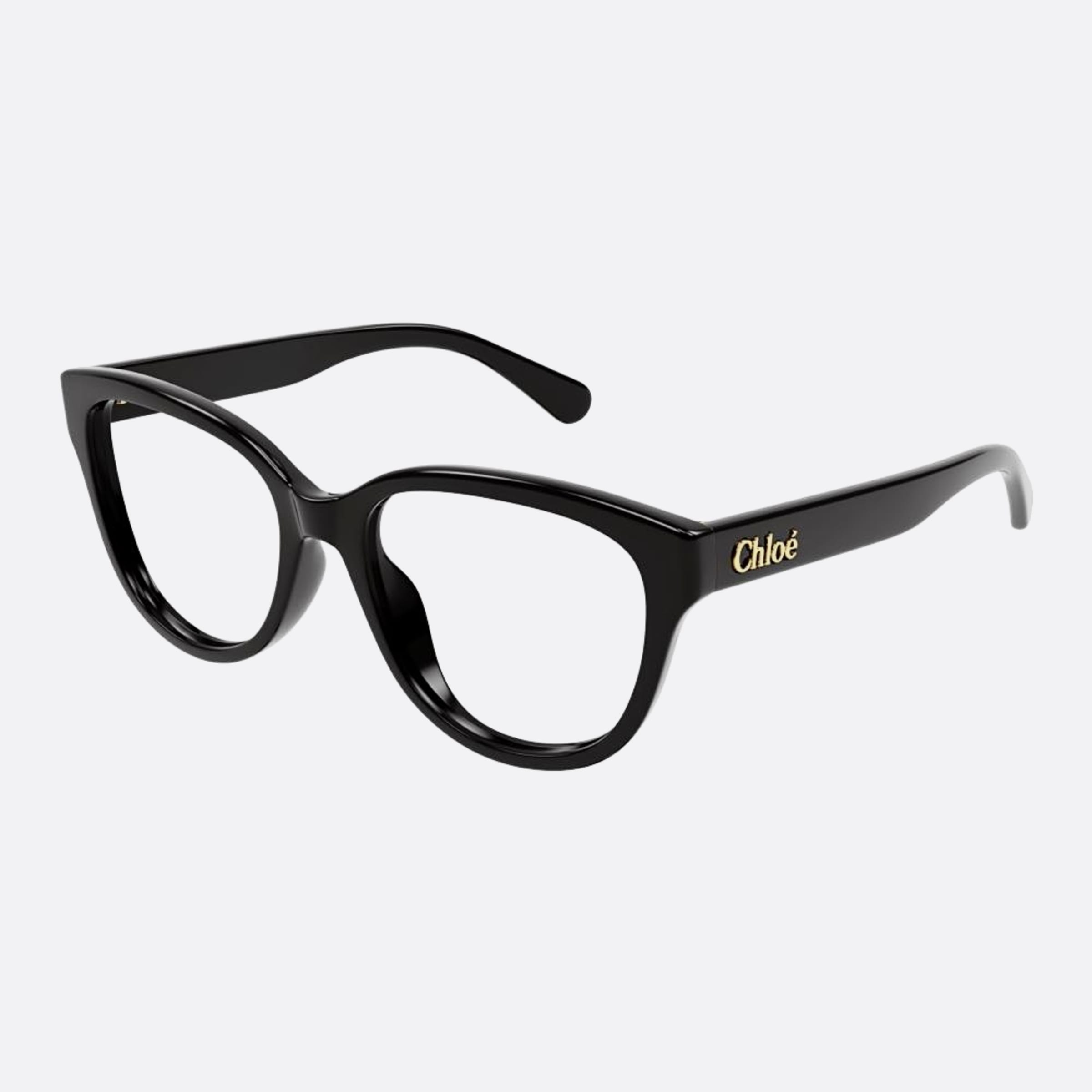 Chloe 53mm Black Cat Eye Women Eyeglasses - Side View