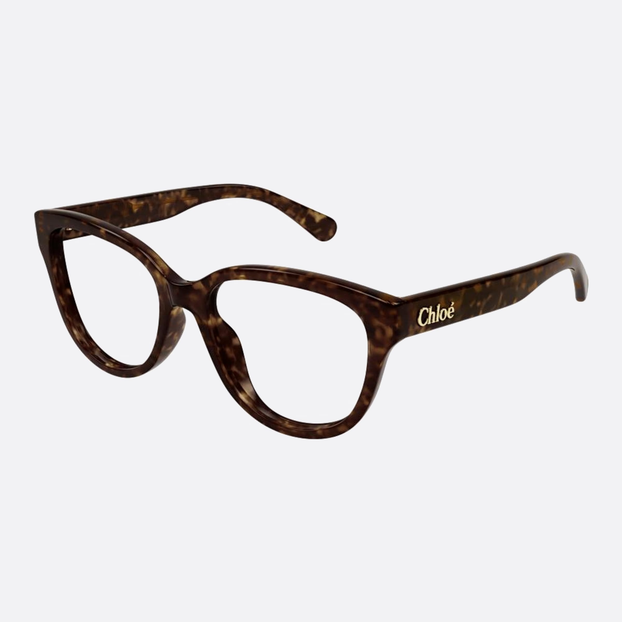 Chloe 53mm Havana Cat Eye Women Eyeglasses - Side View