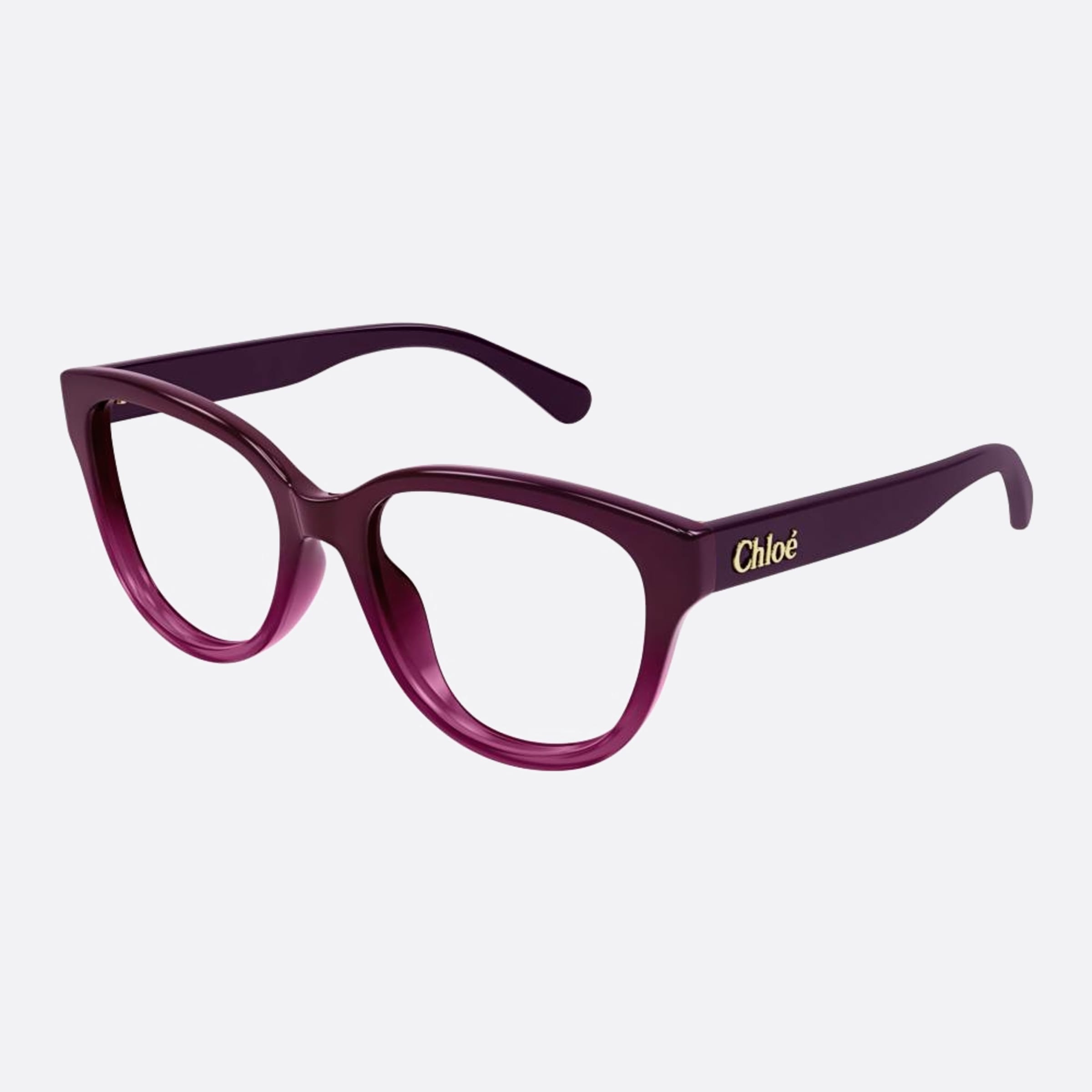 Chloe 53mm Violet Cat Eye Women Eyeglasses - Side View