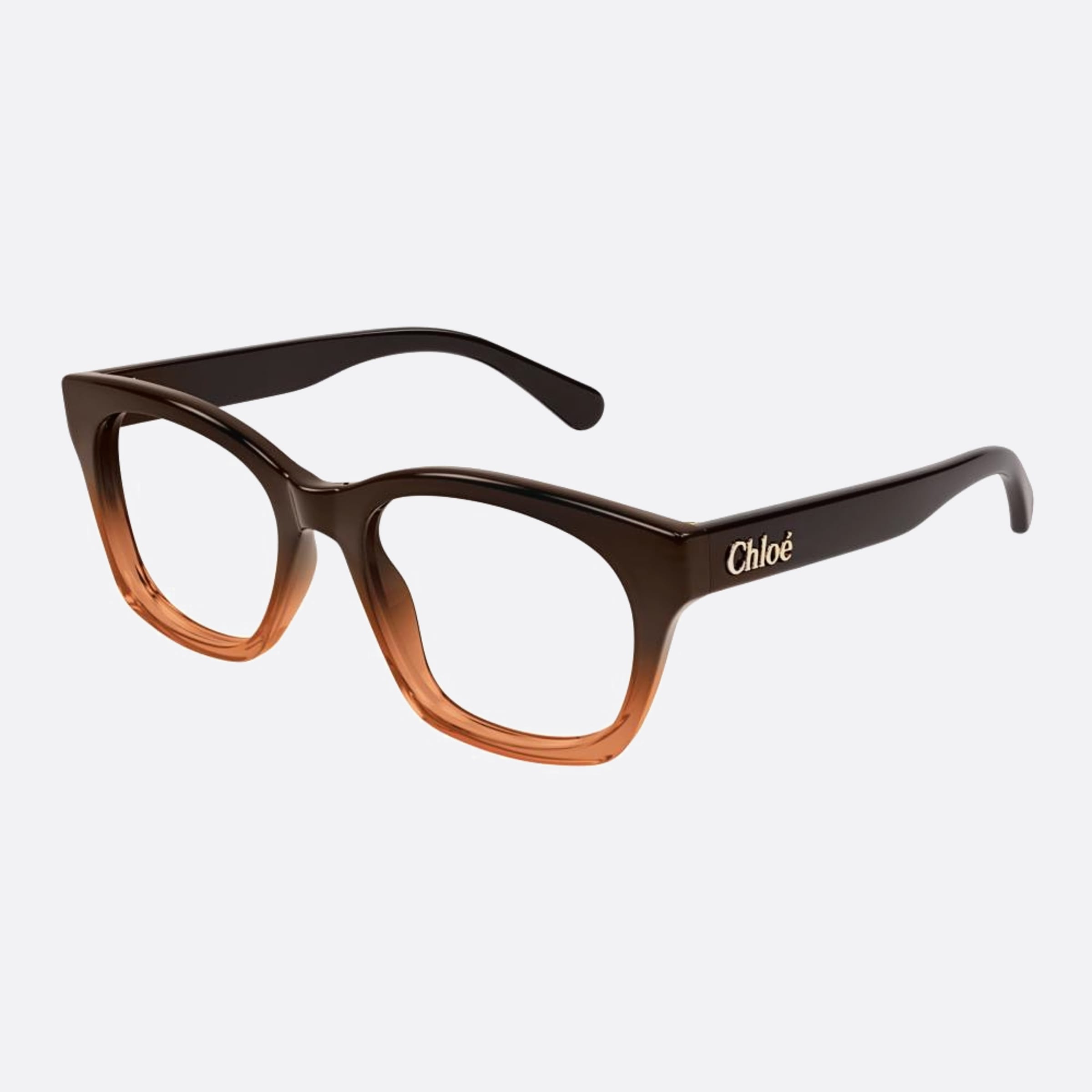 Chloe 50mm Brown Squared Women Eyeglasses - Side View