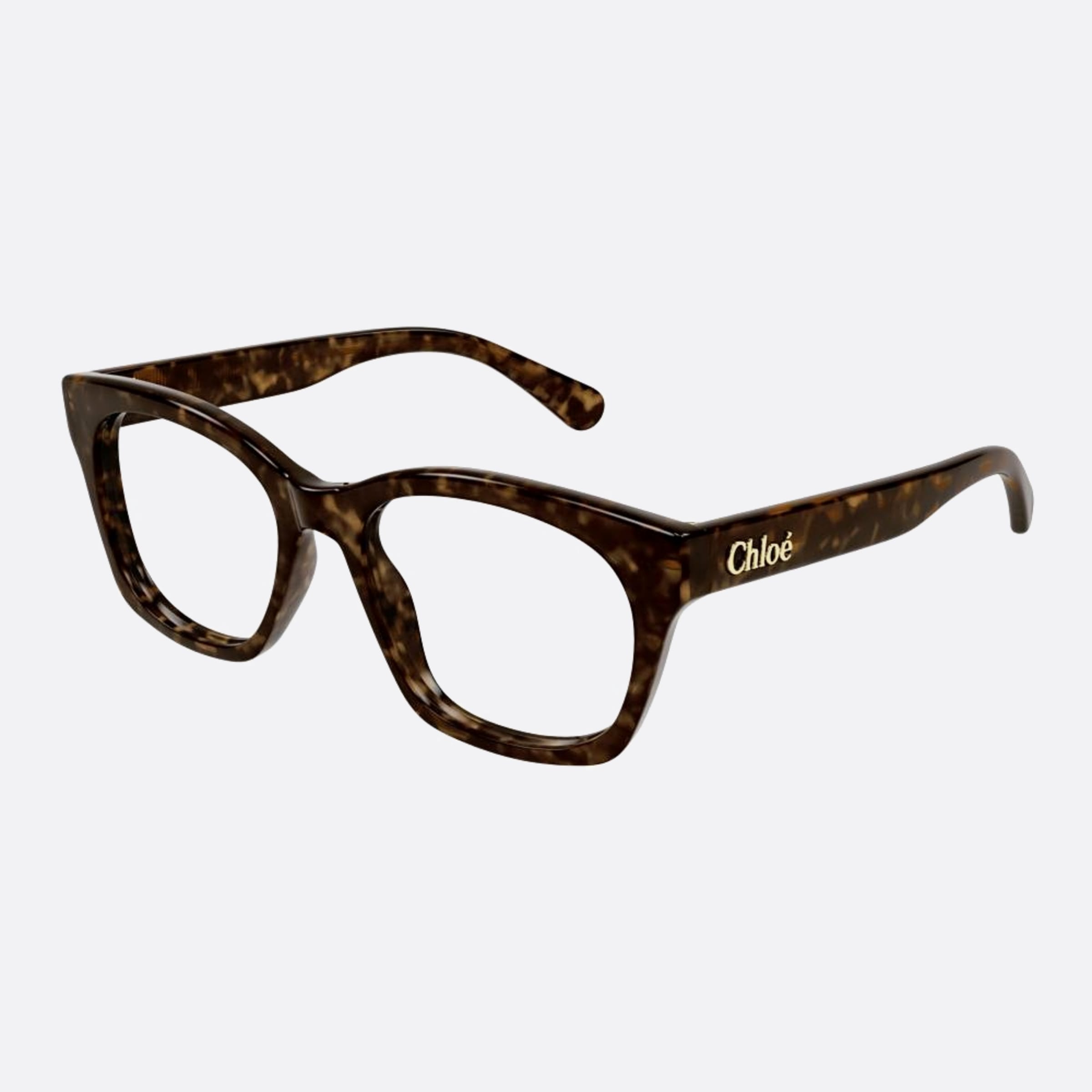 Chloe 52mm Havana Squared Women Eyeglasses - Side View