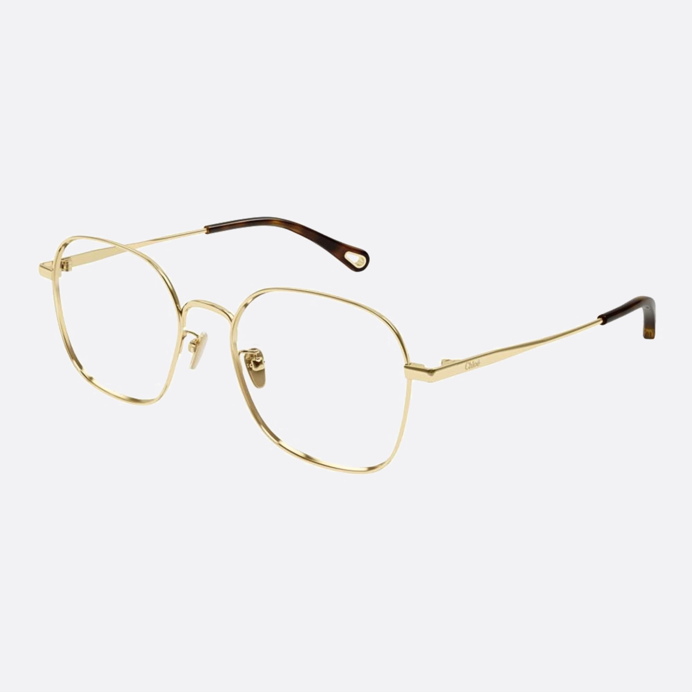 Chloe 53mm Ch0245oa Gold Squared Women Eyeglasses - Side View