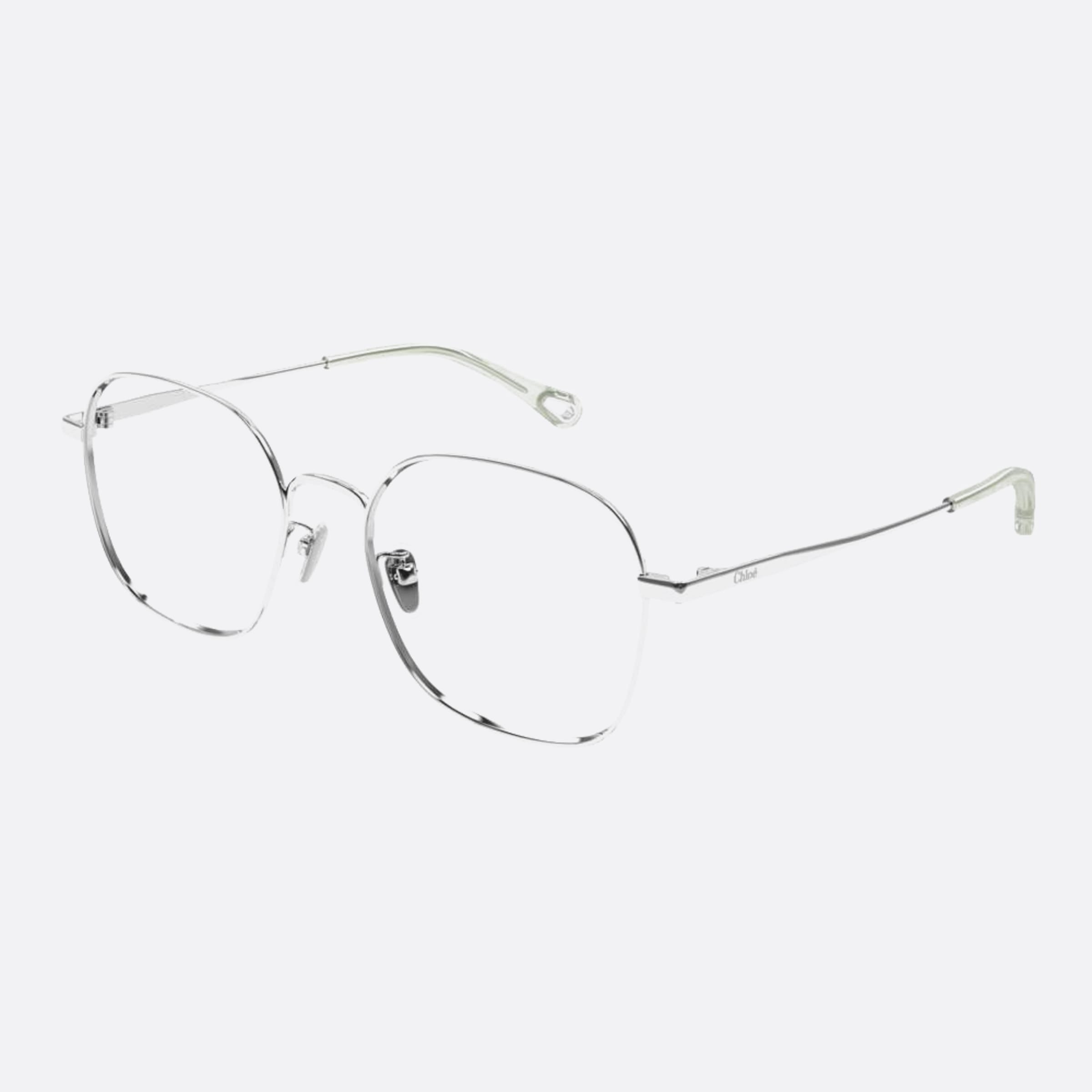 Chloe 53mm Ch0245oa Silver Squared Women Eyeglasses - Side View