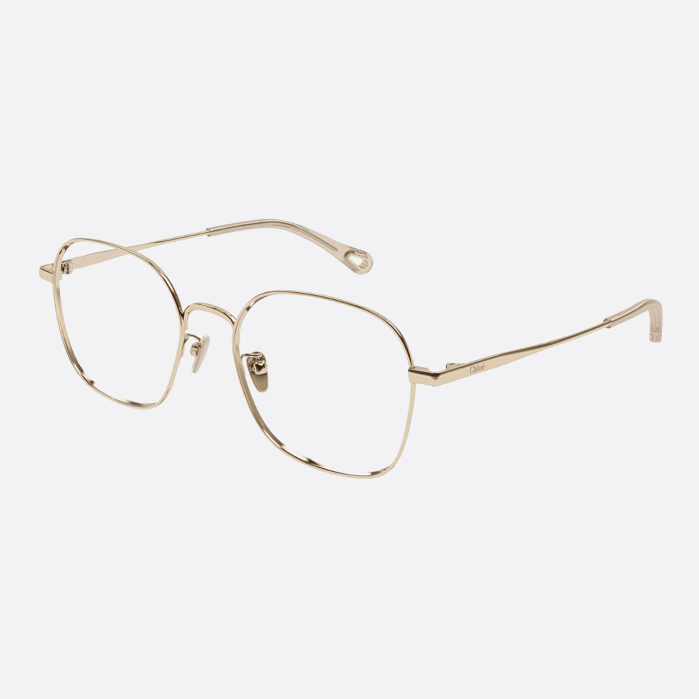 Chloe 53mm Ch0245oa Rose Gold Squared Women Eyeglasses - Side View