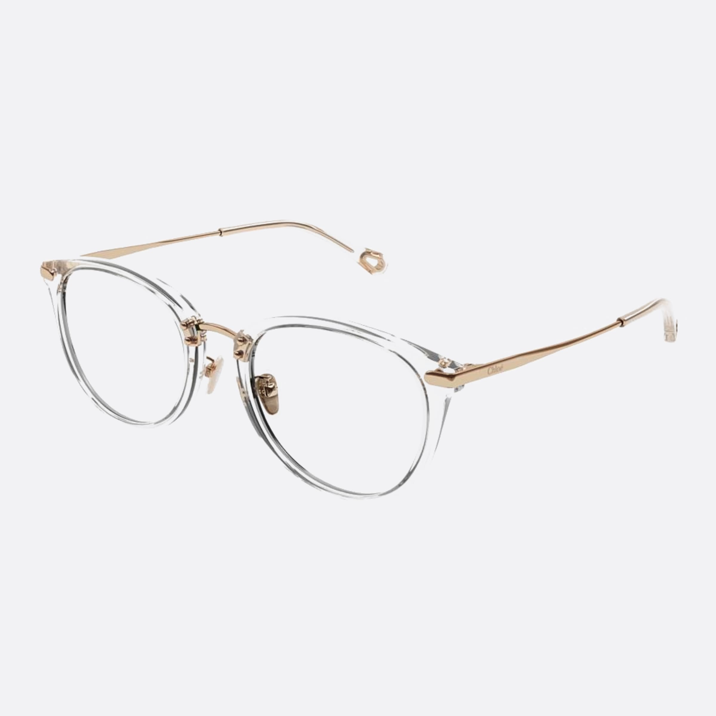 Chloe 53mm Ch0248oa Grey Cat Eye Women Eyeglasses - Side View