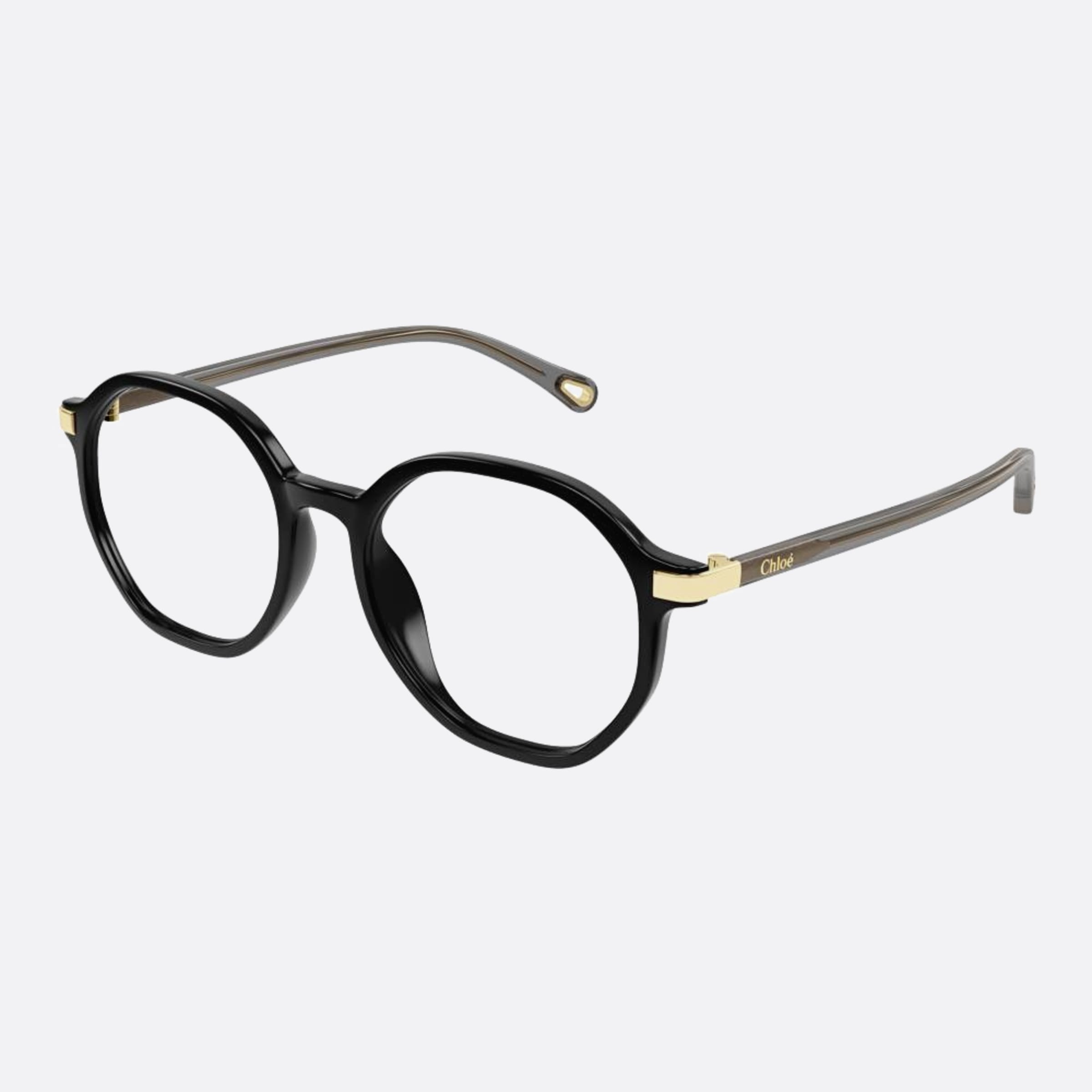 Chloe 53mm Ch0249oa Black Round Women Eyeglasses - Side View