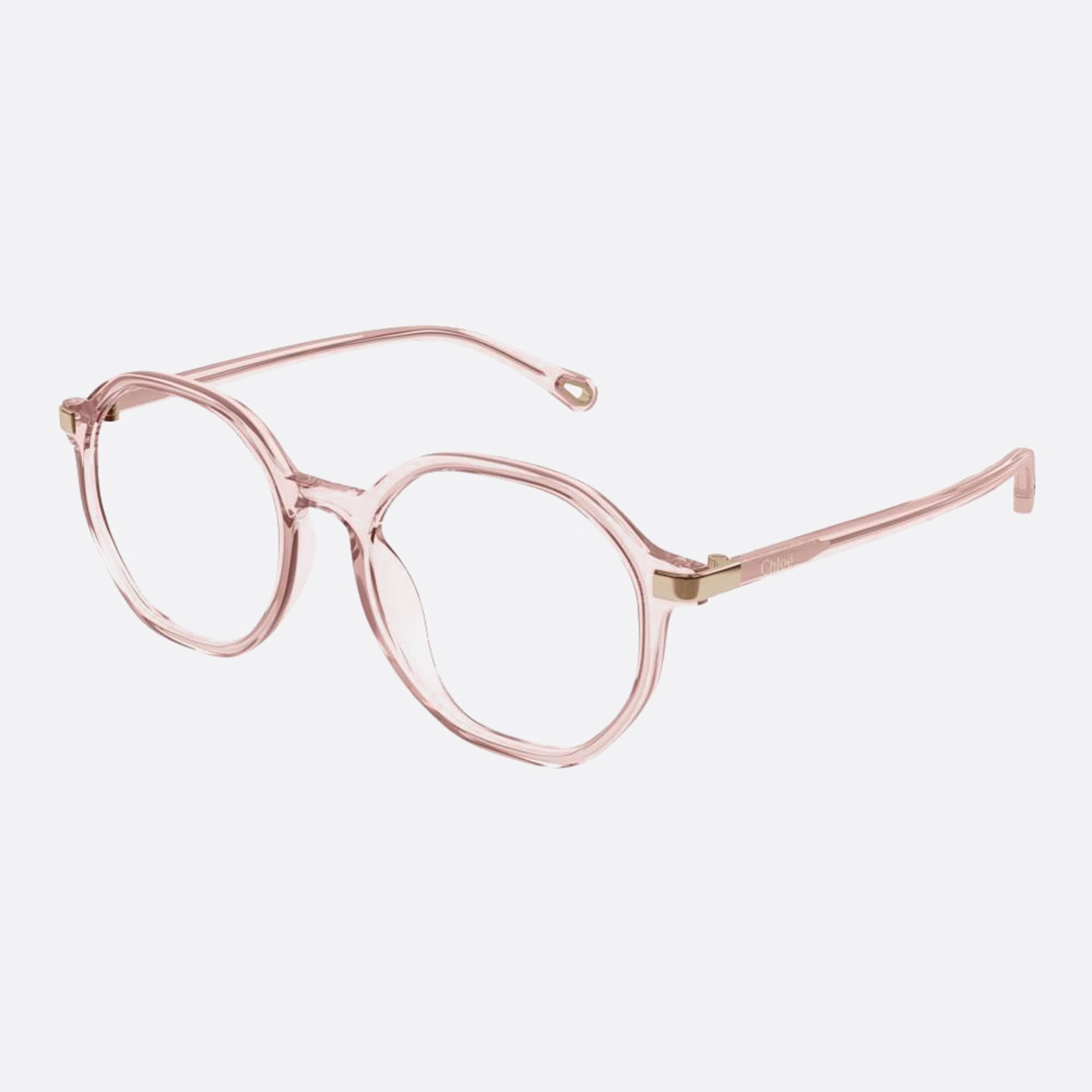 Chloe 53mm Ch0249oa Pink Round Women Eyeglasses - Side View