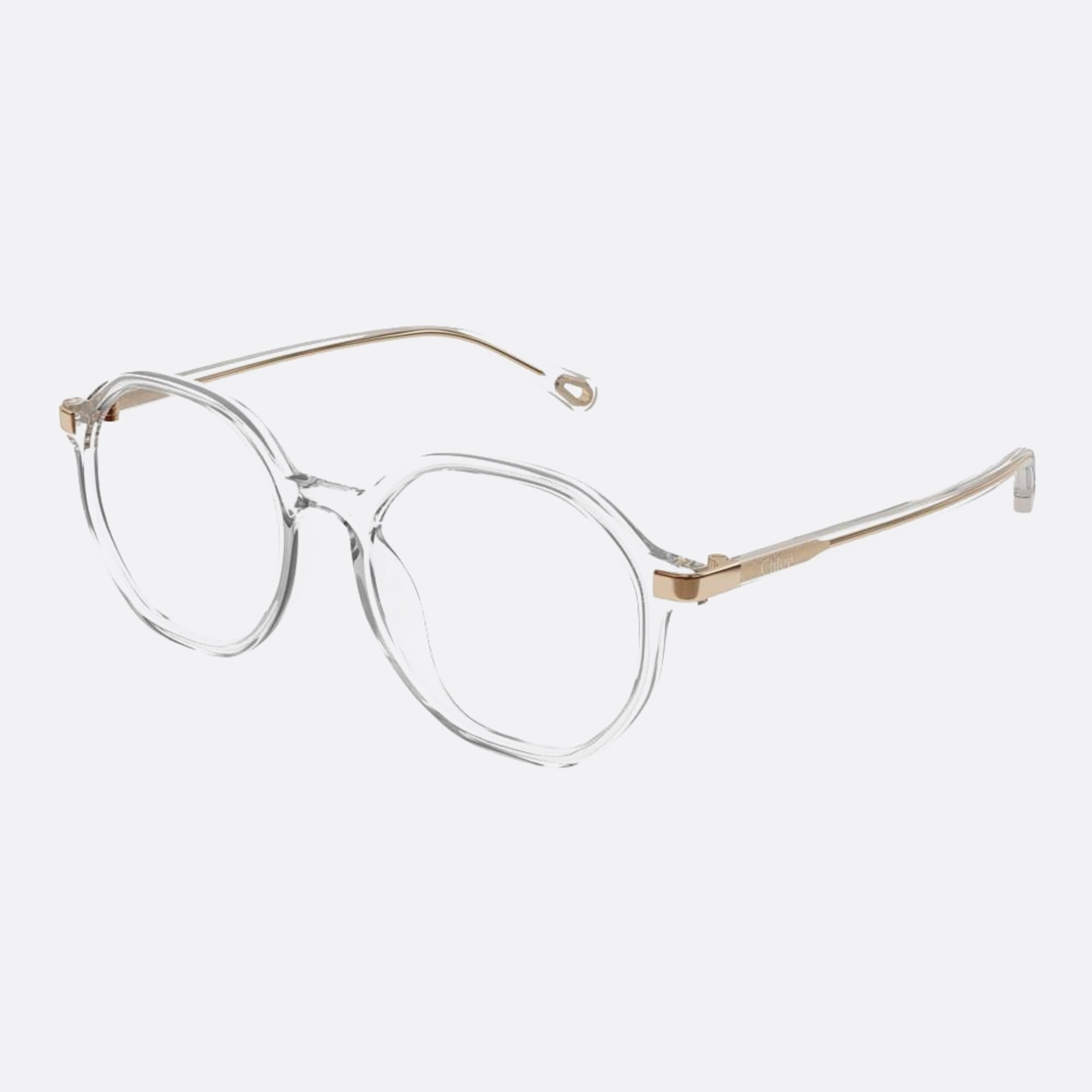 Chloe 53mm Ch0249oa Transparent Round Women Eyeglasses - Side View