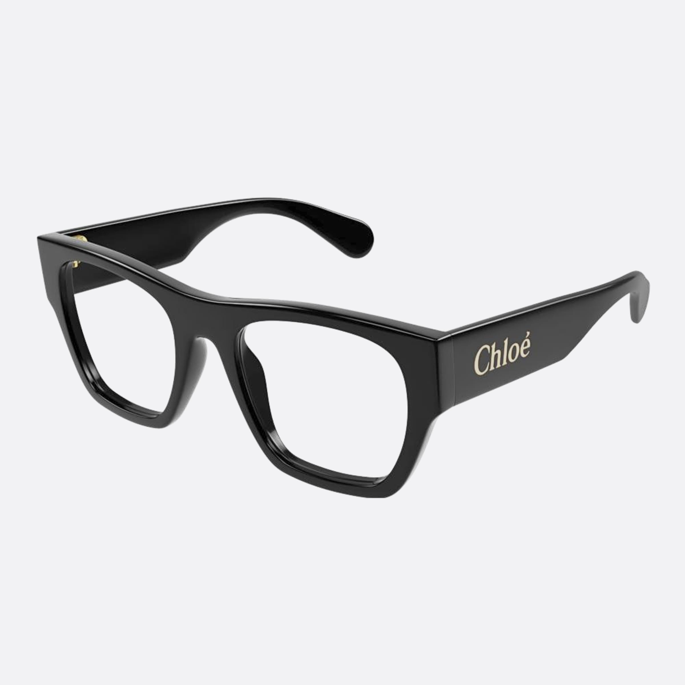 Chloe 52mm Black Squared Women Eyeglasses - Side View