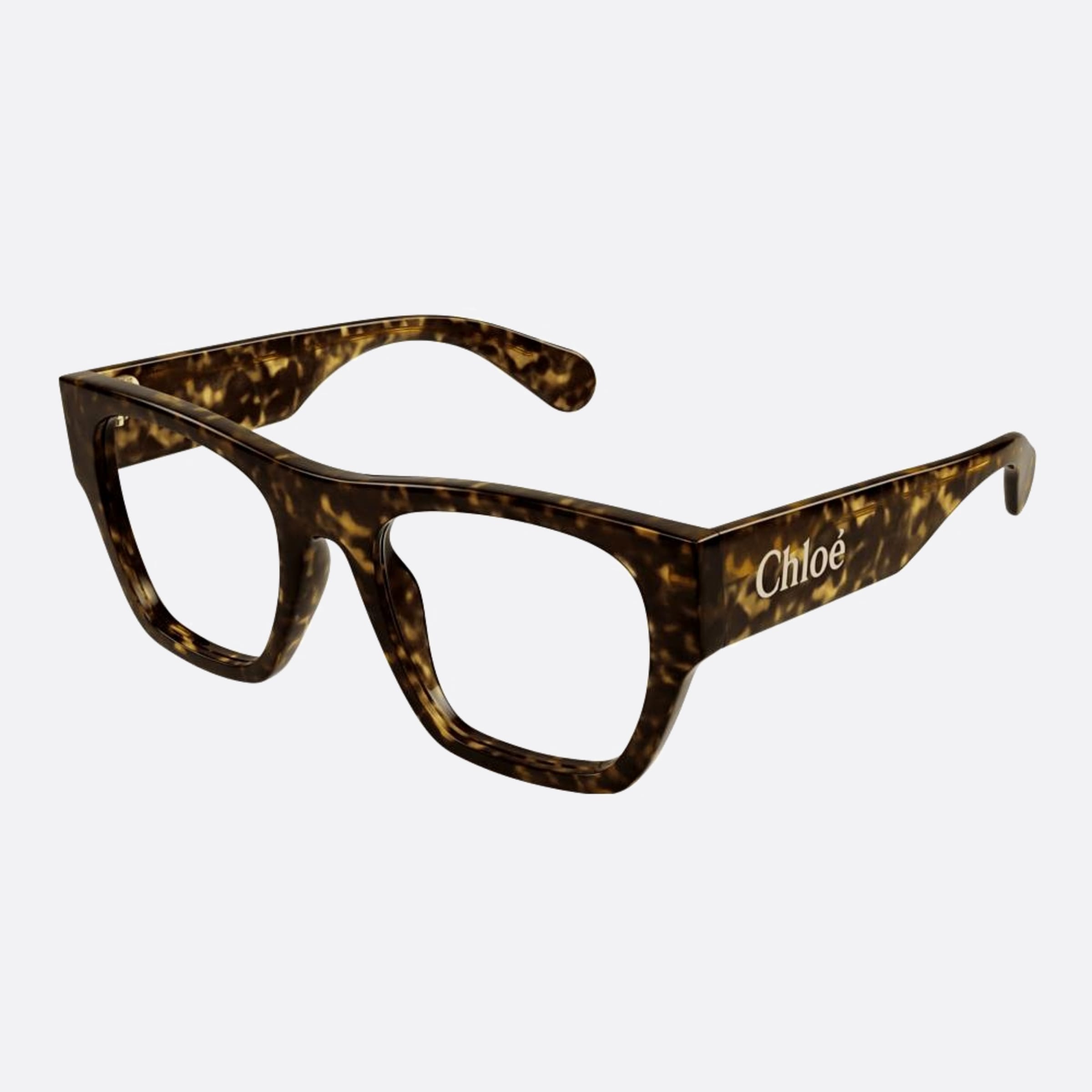 Chloe 52mm Havana Squared Women Eyeglasses - Side View