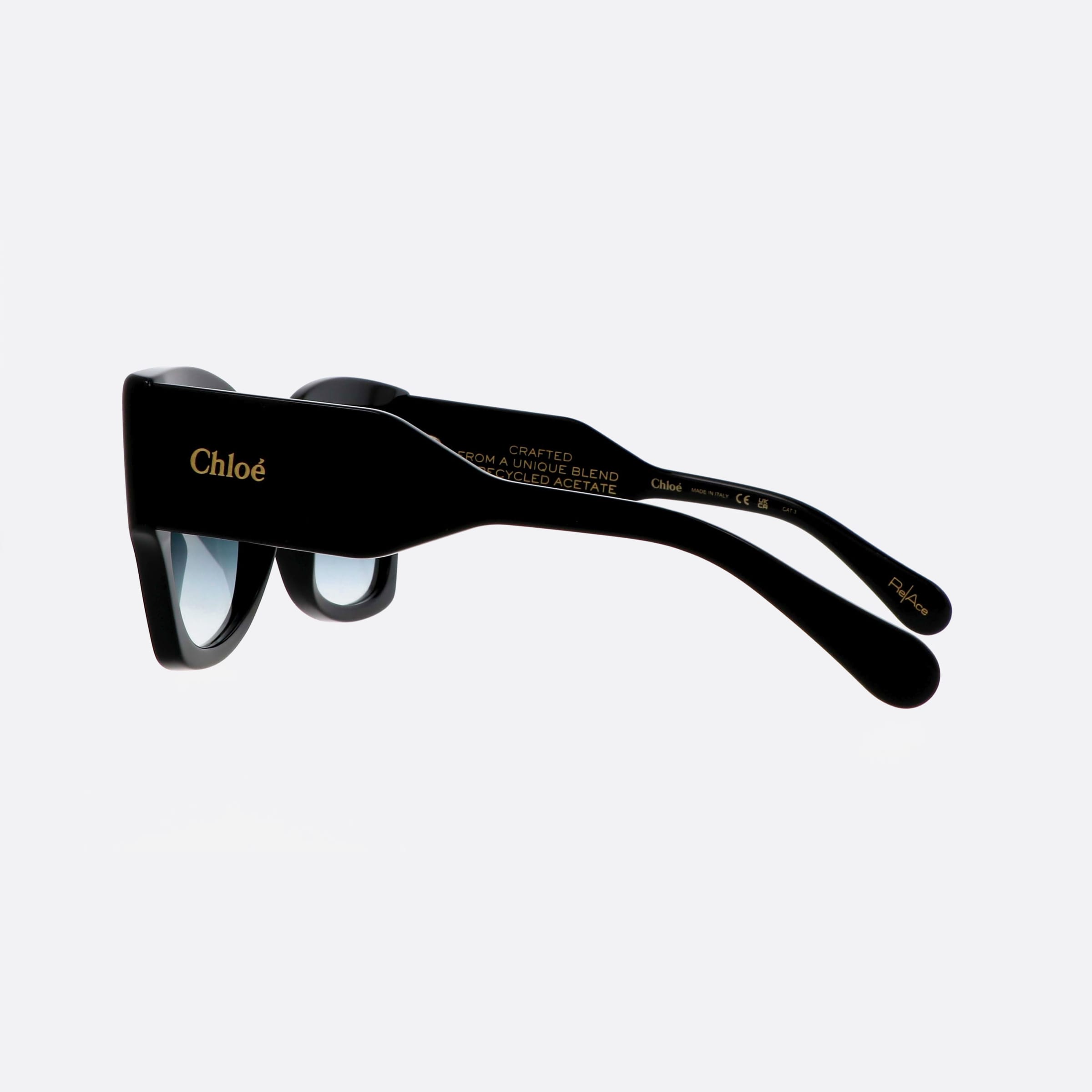 Chloe 55mm Bkg Black Butterfly Women Sunglasses - Detail View