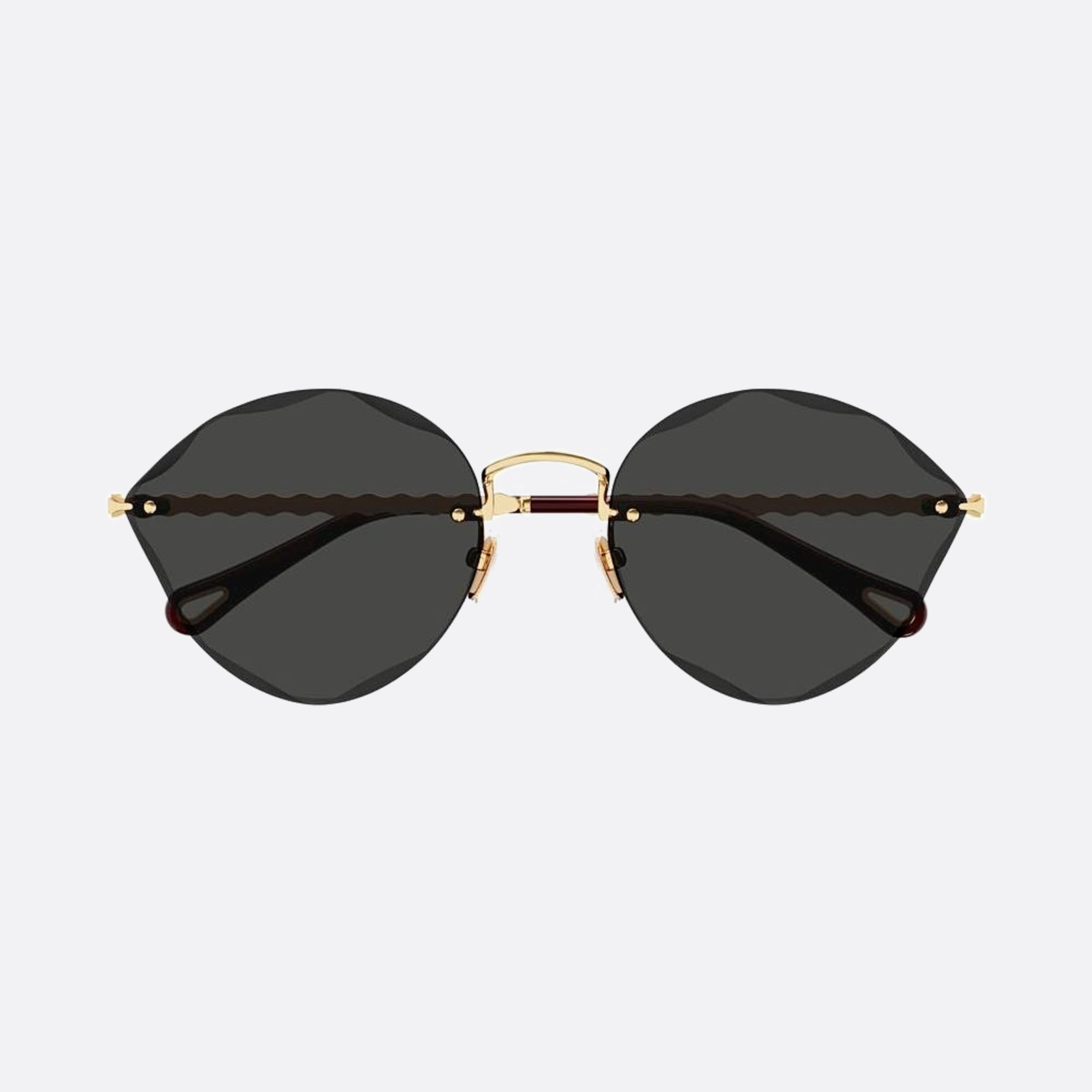 Chloe 58mm Bkg Gold Cat Eye Women Sunglasses - Main View