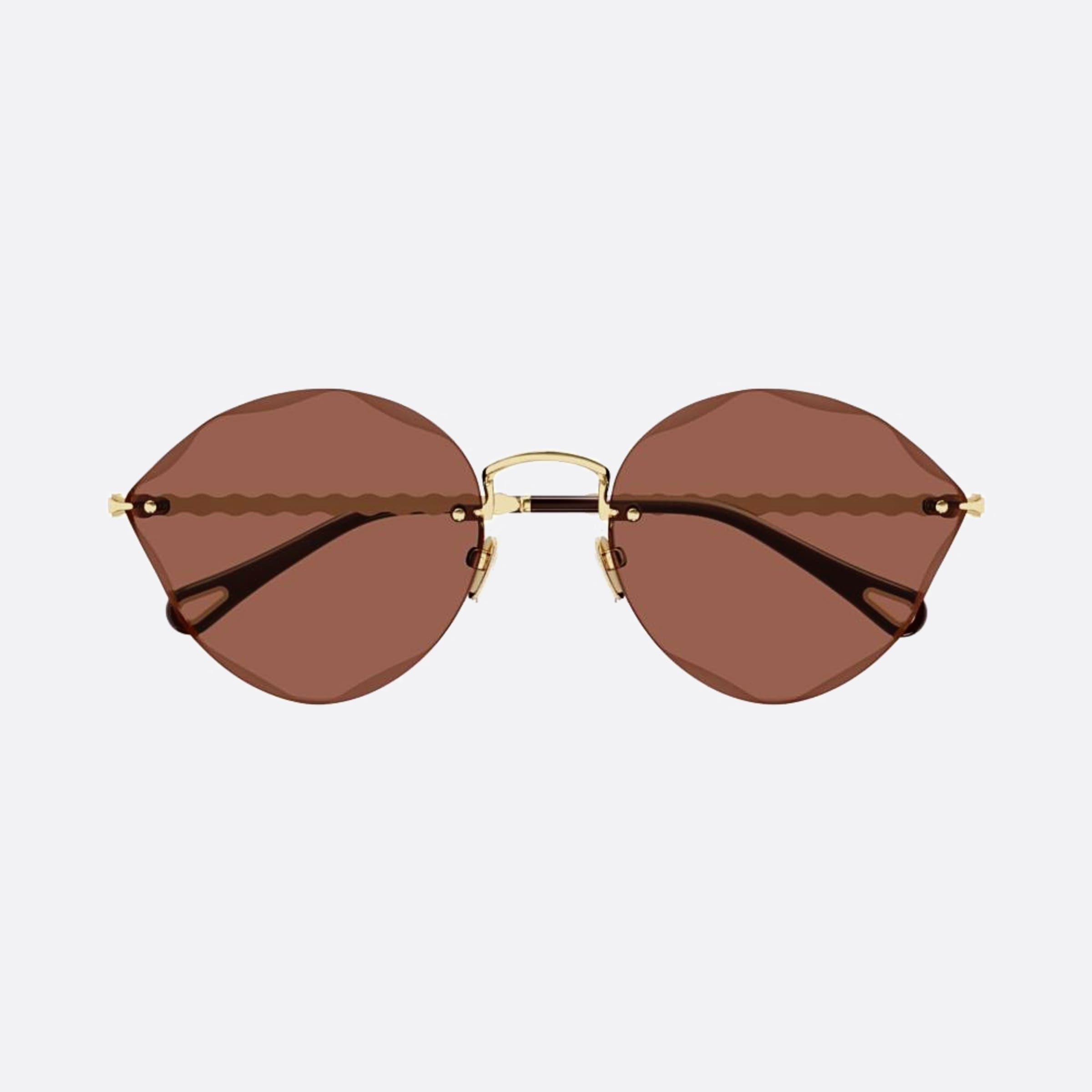 Chloe 58mm Gdrd Gold Cat Eye Women Sunglasses - Main View