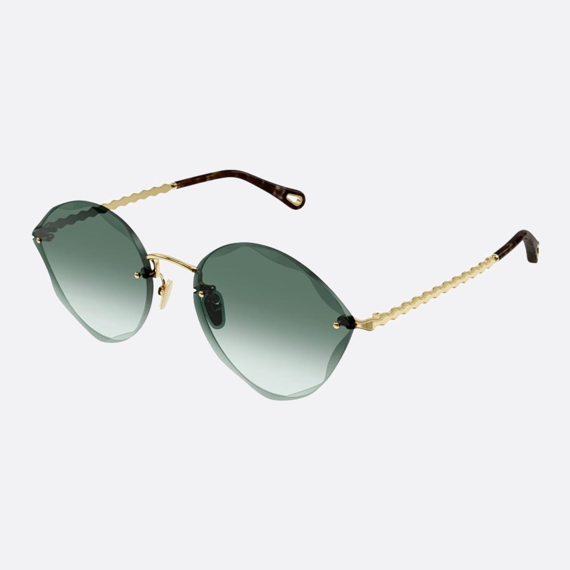 Chloe 58mm Gdgn Gold Cat Eye Women Sunglasses - Side View