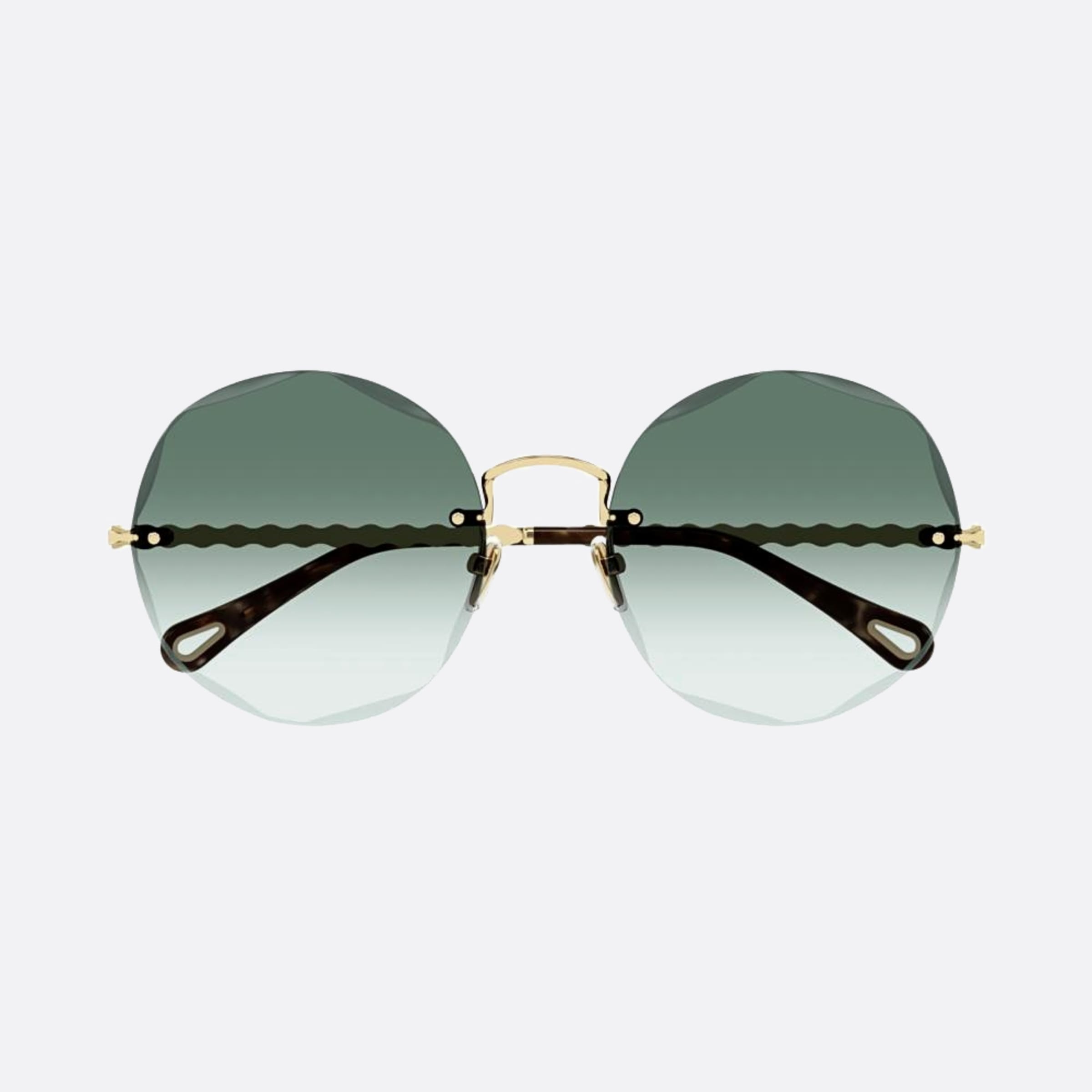 Chloe 57mm Gdgs Gold Round Women Sunglasses - Main View