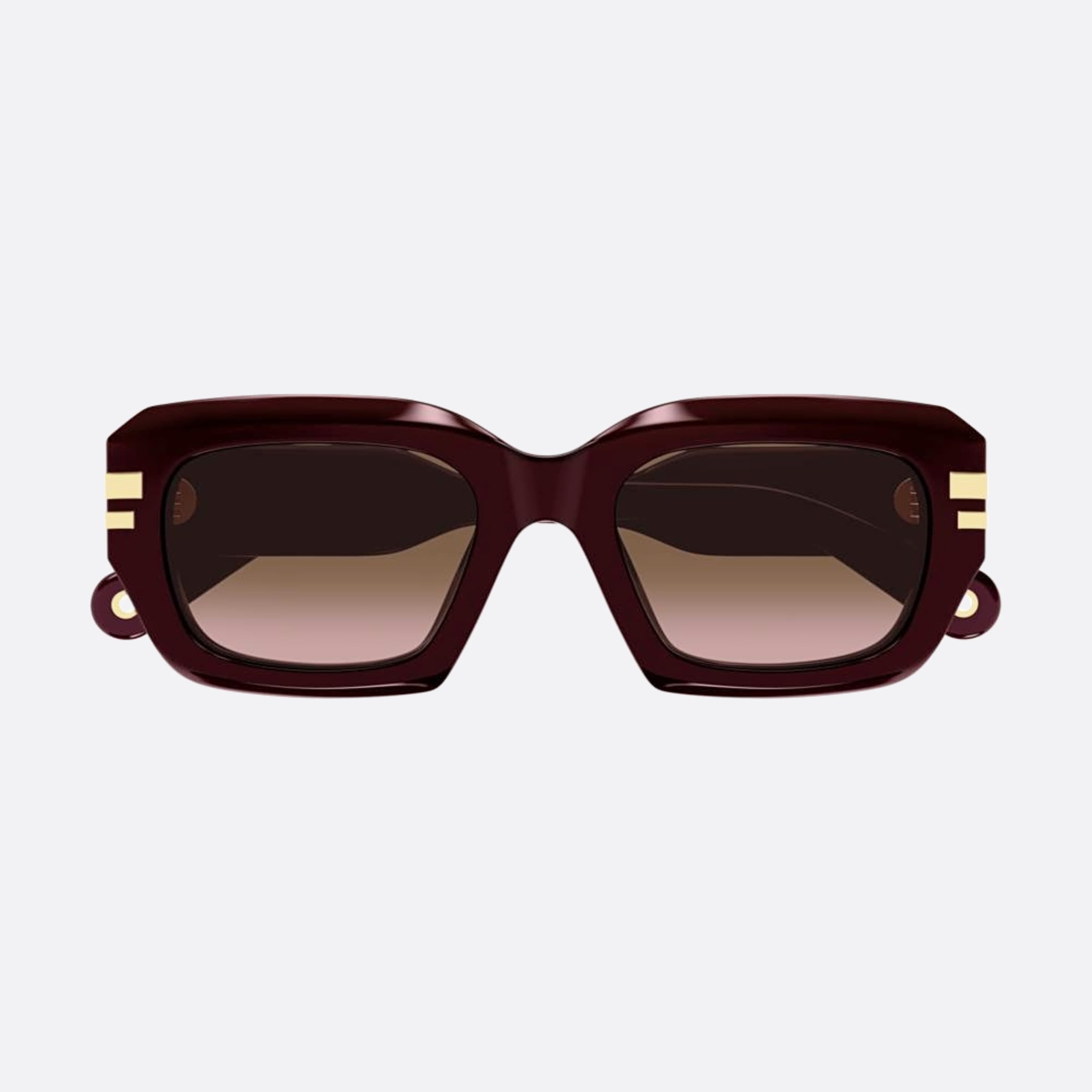 Chloe 53mm Rdrd Red Squared Women Sunglasses - Main View