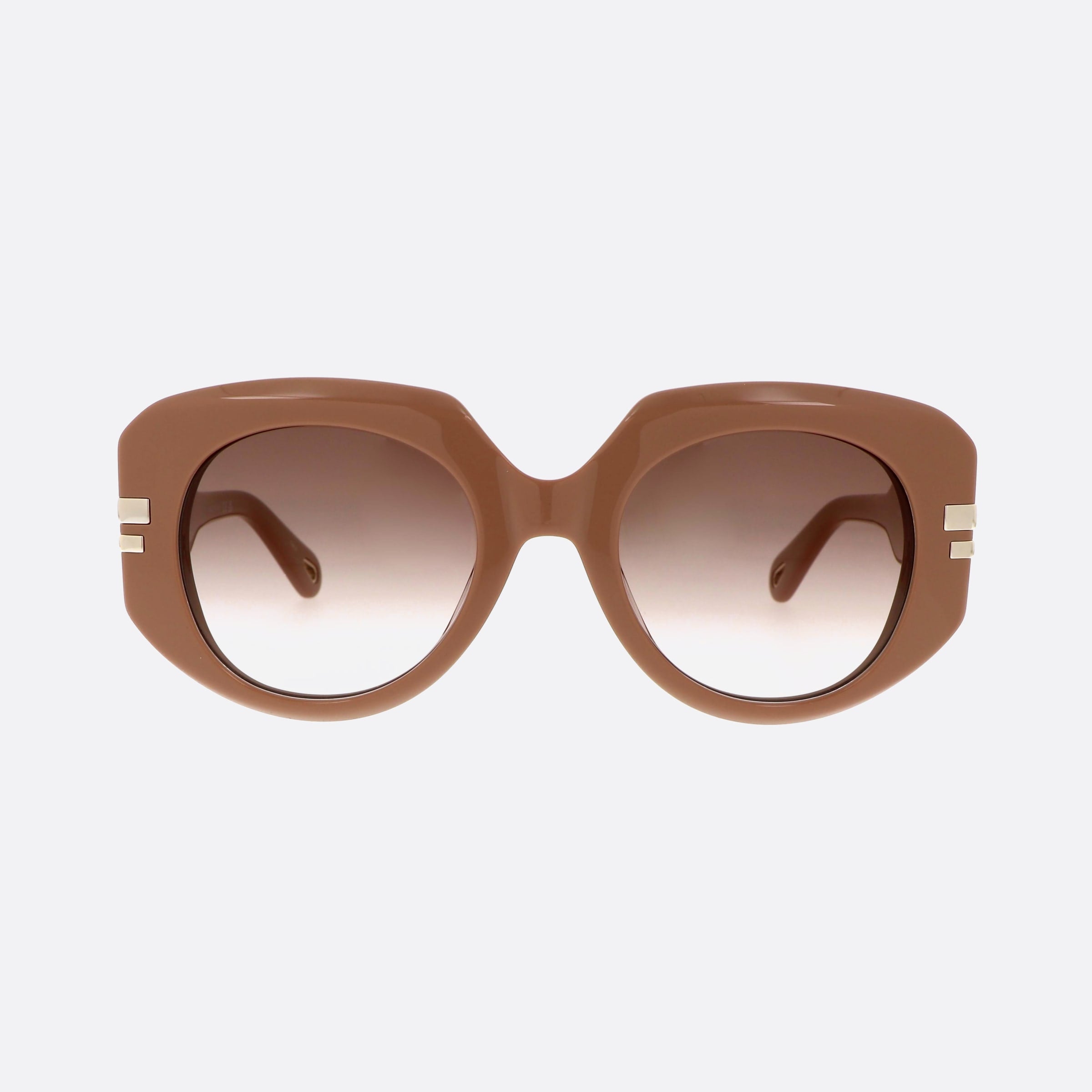 Chloe 52mm Nubr Brown Oversize Women Sunglasses - Side View