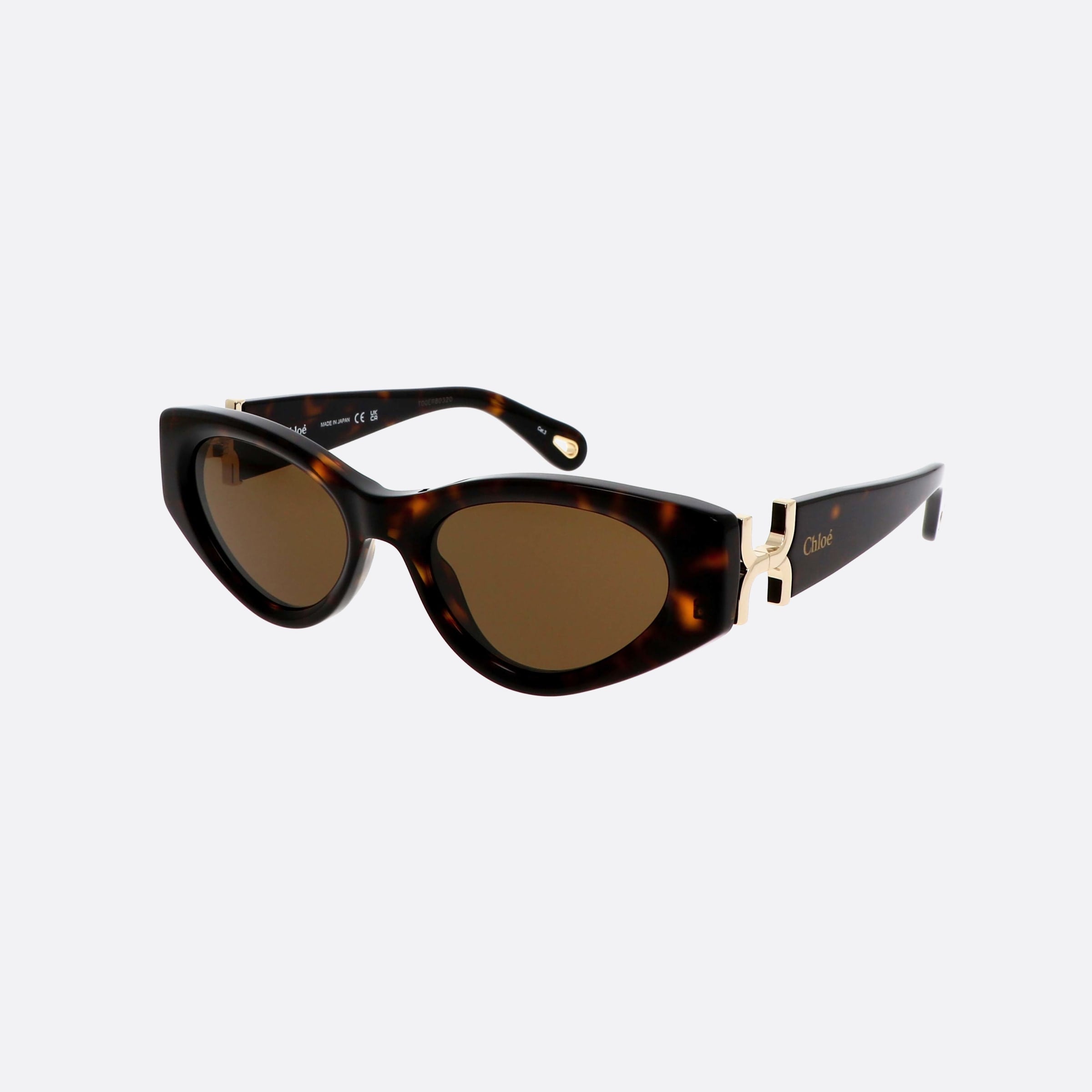 Chloe 52mm Hvbr Havana Cat Eye Women Sunglasses - Main View