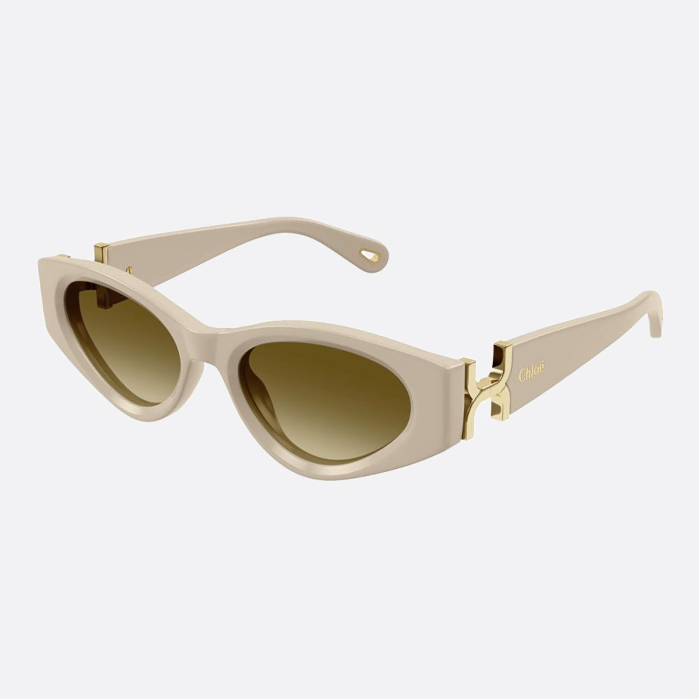 Chloe 52mm Ivbr White Cat Eye Women Sunglasses - Side View
