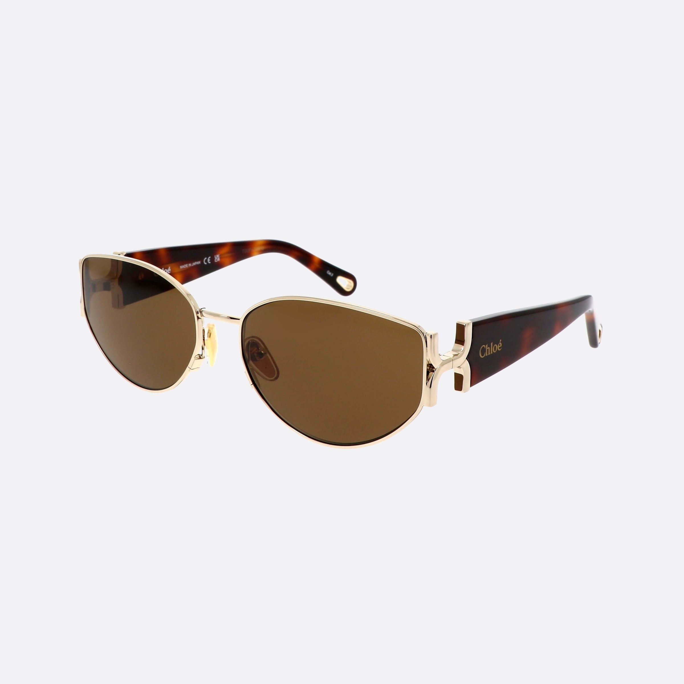 Chloe 59mm Ghb Havana Oval Women Sunglasses - Main View