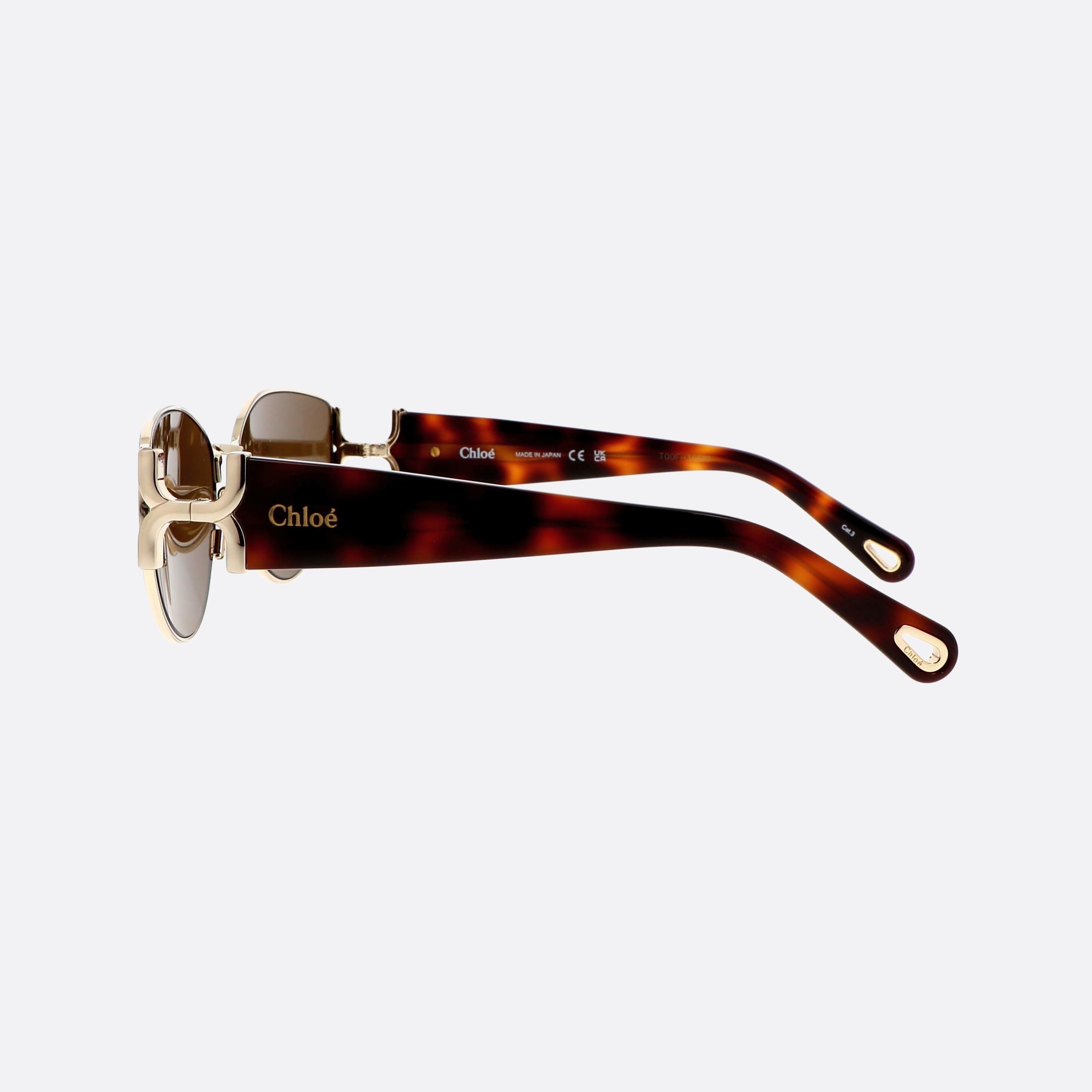 Chloe 59mm Ghb Havana Oval Women Sunglasses - Detail View