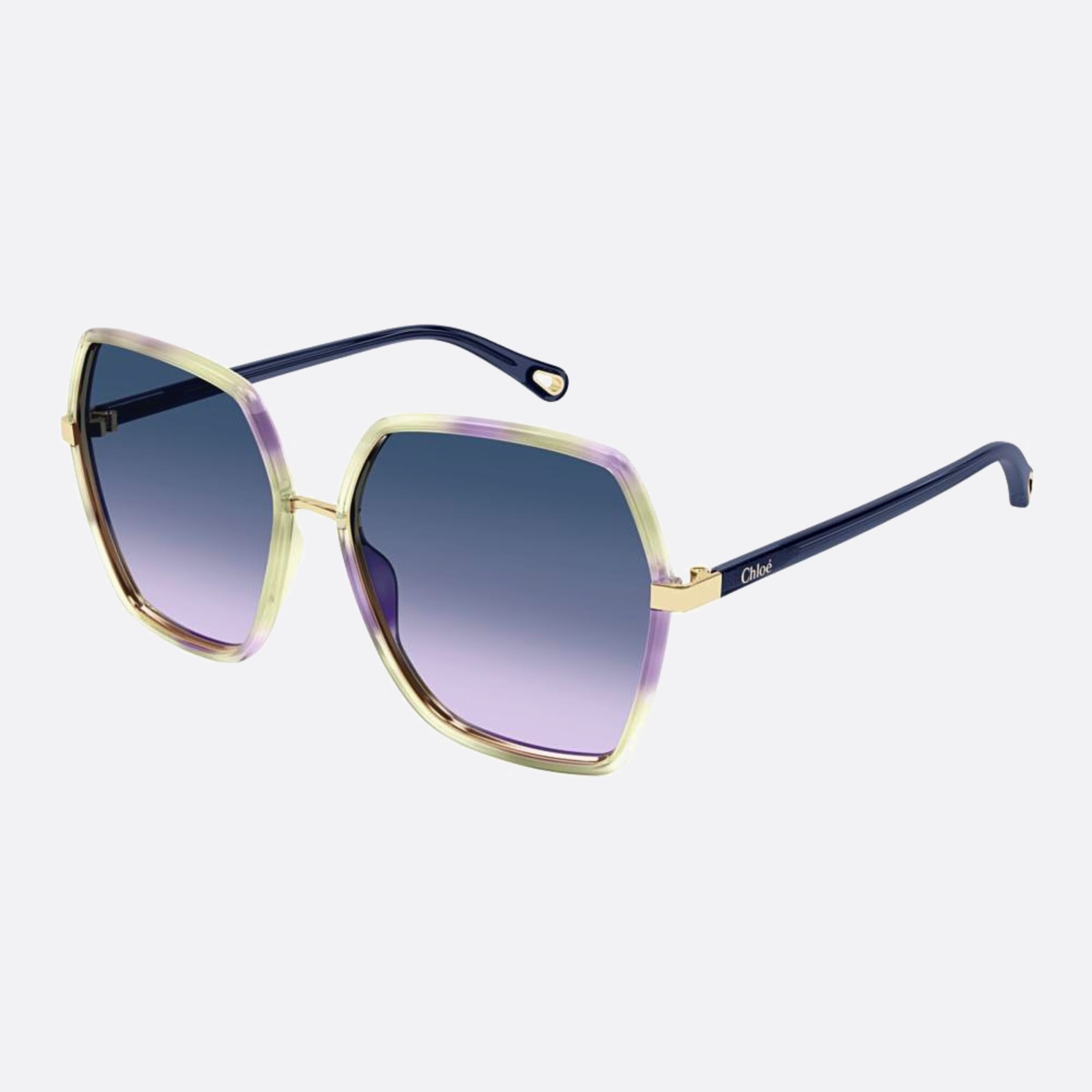 Chloe 58mm Hvgv Violet Oversize Women Sunglasses - Side View