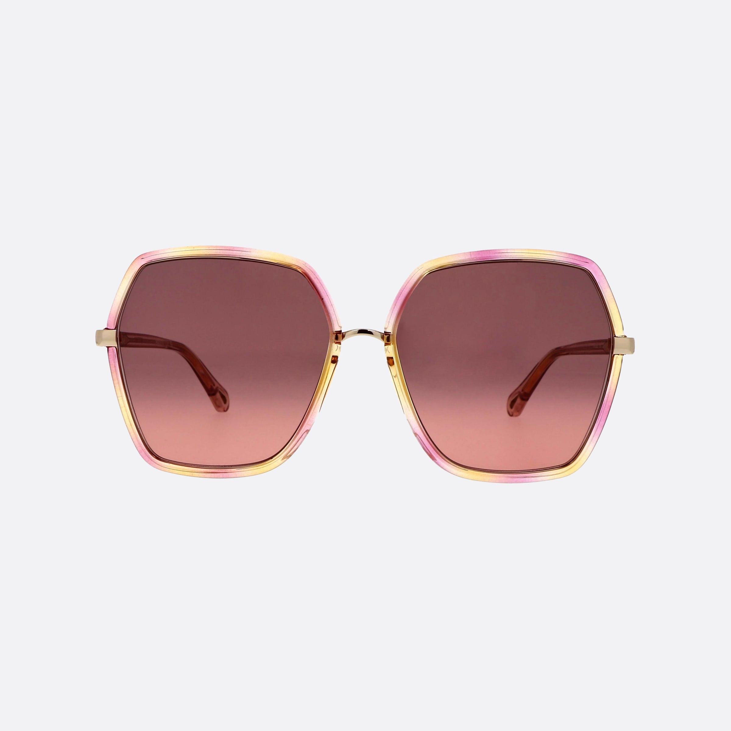 Chloe 58mm Hypp Pink Oversize Women Sunglasses - Side View