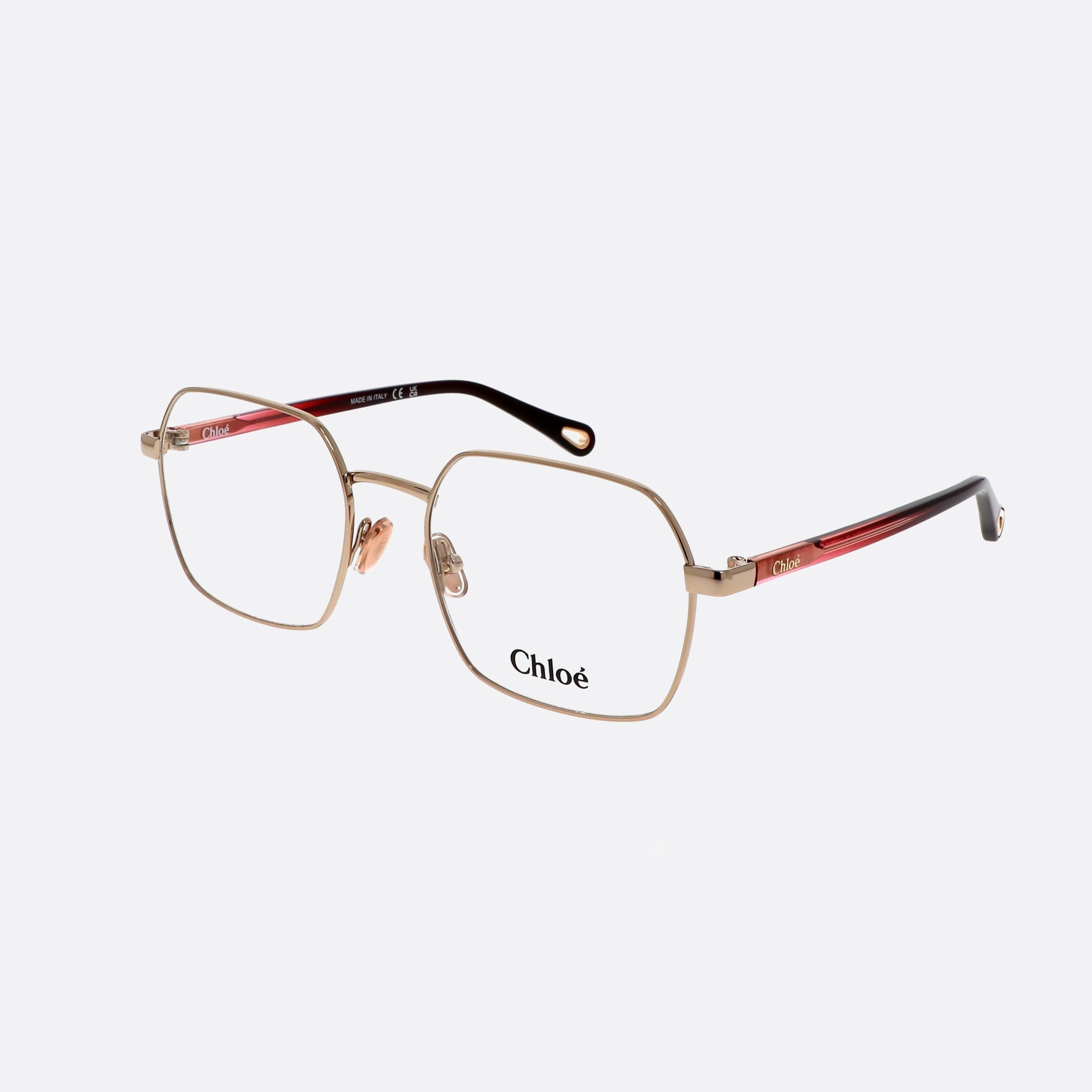 Chloe 54mm Gold Squared Women Eyeglasses - Main View