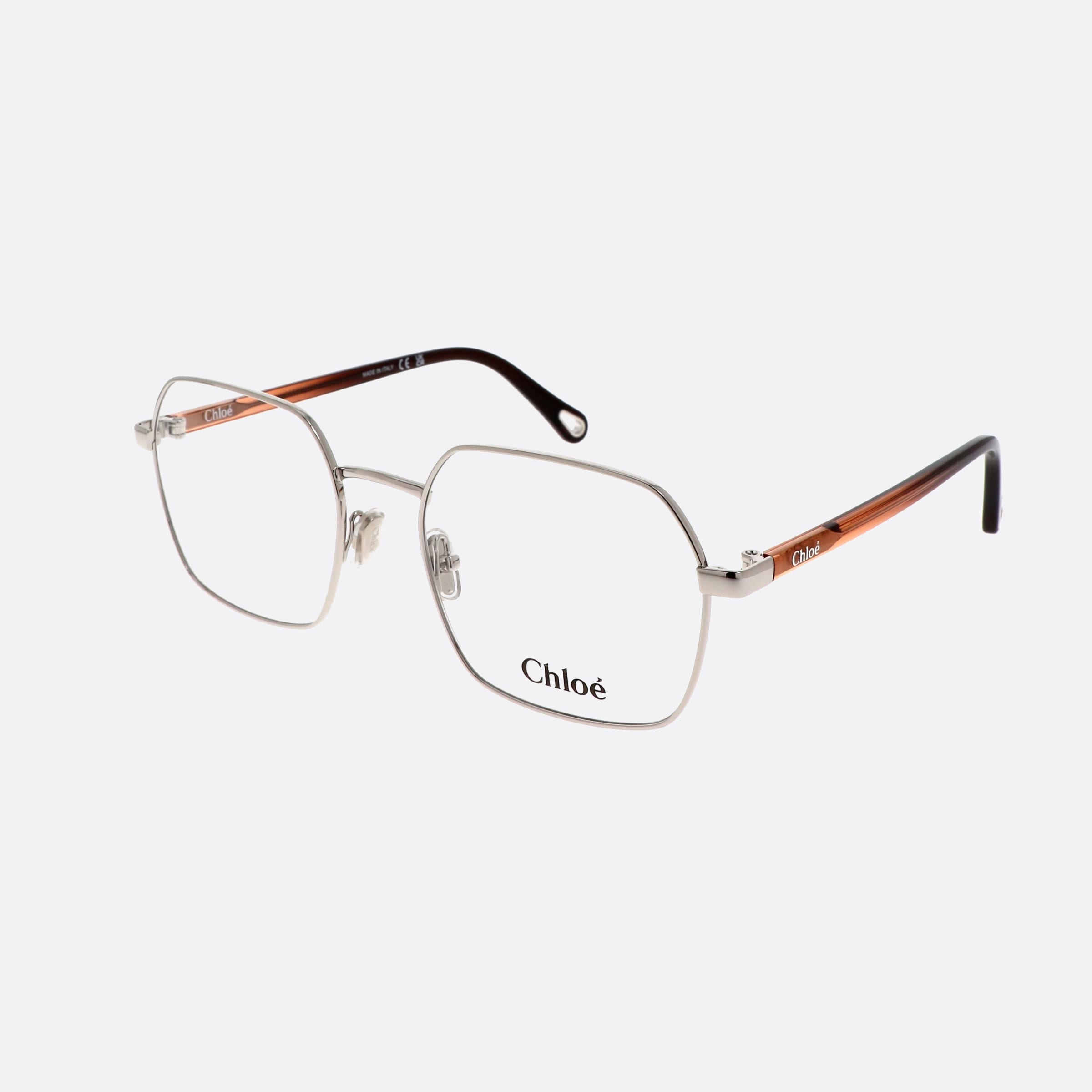 Chloe 54mm Silver Squared Women Eyeglasses - Main View