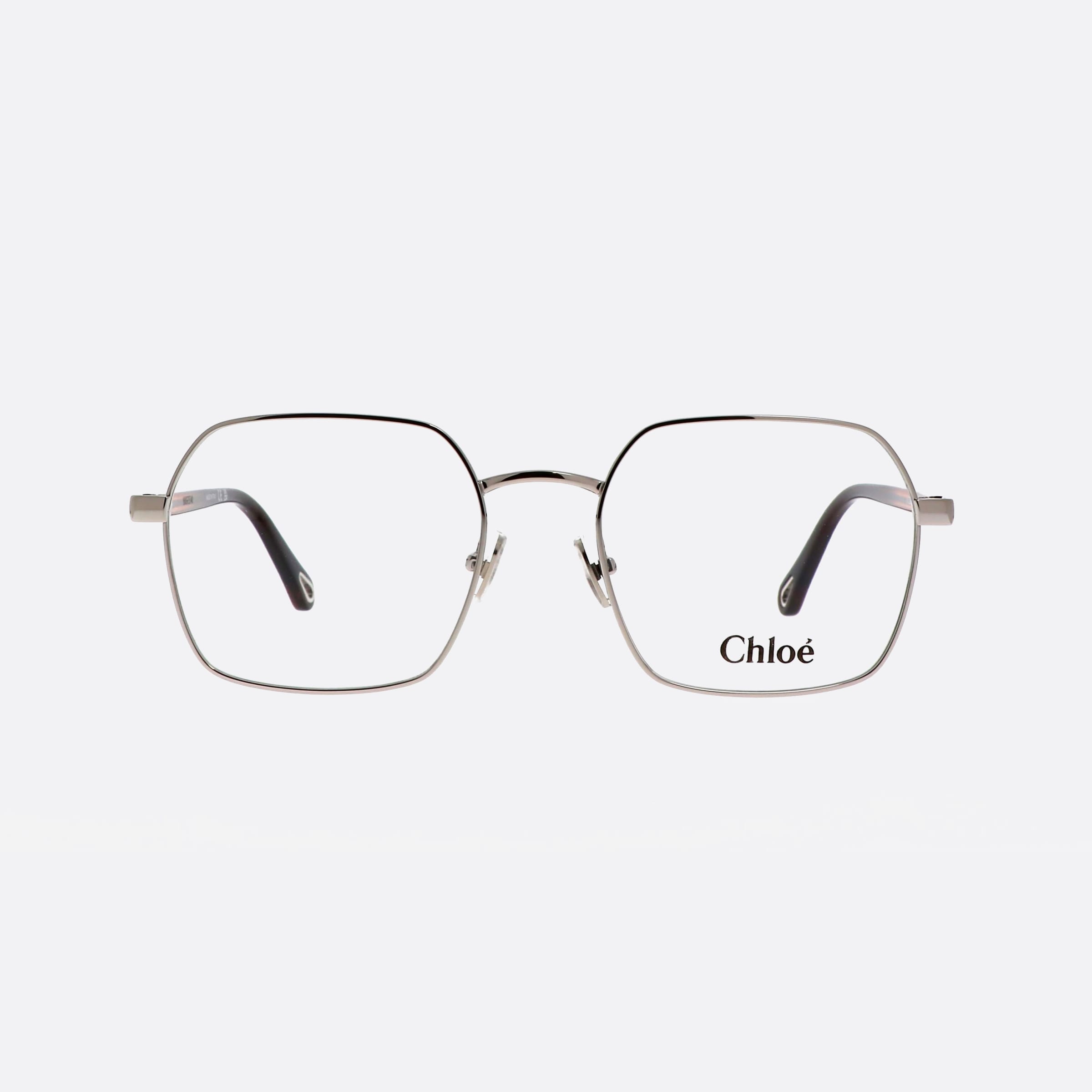 Chloe 54mm Silver Squared Women Eyeglasses - Side View