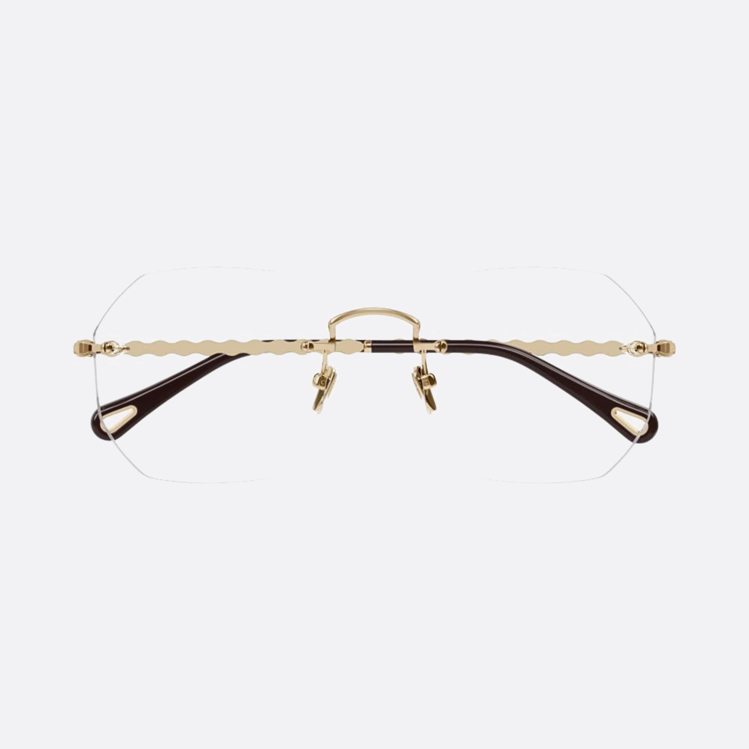 Chloe 54mm Rgd Rose Gold Geometric Women Eyeglasses - Main View