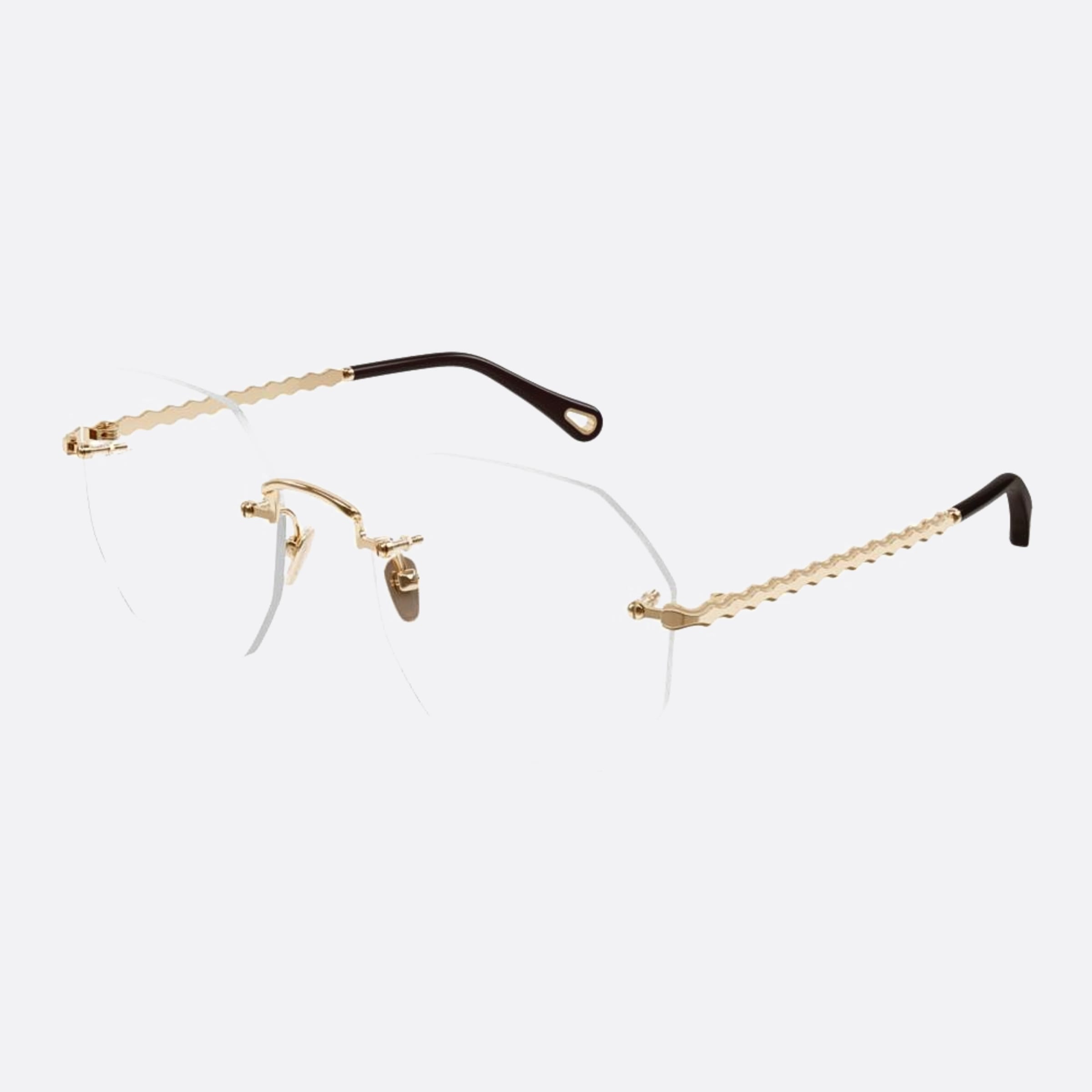 Chloe 54mm Rgd Rose Gold Geometric Women Eyeglasses - Side View