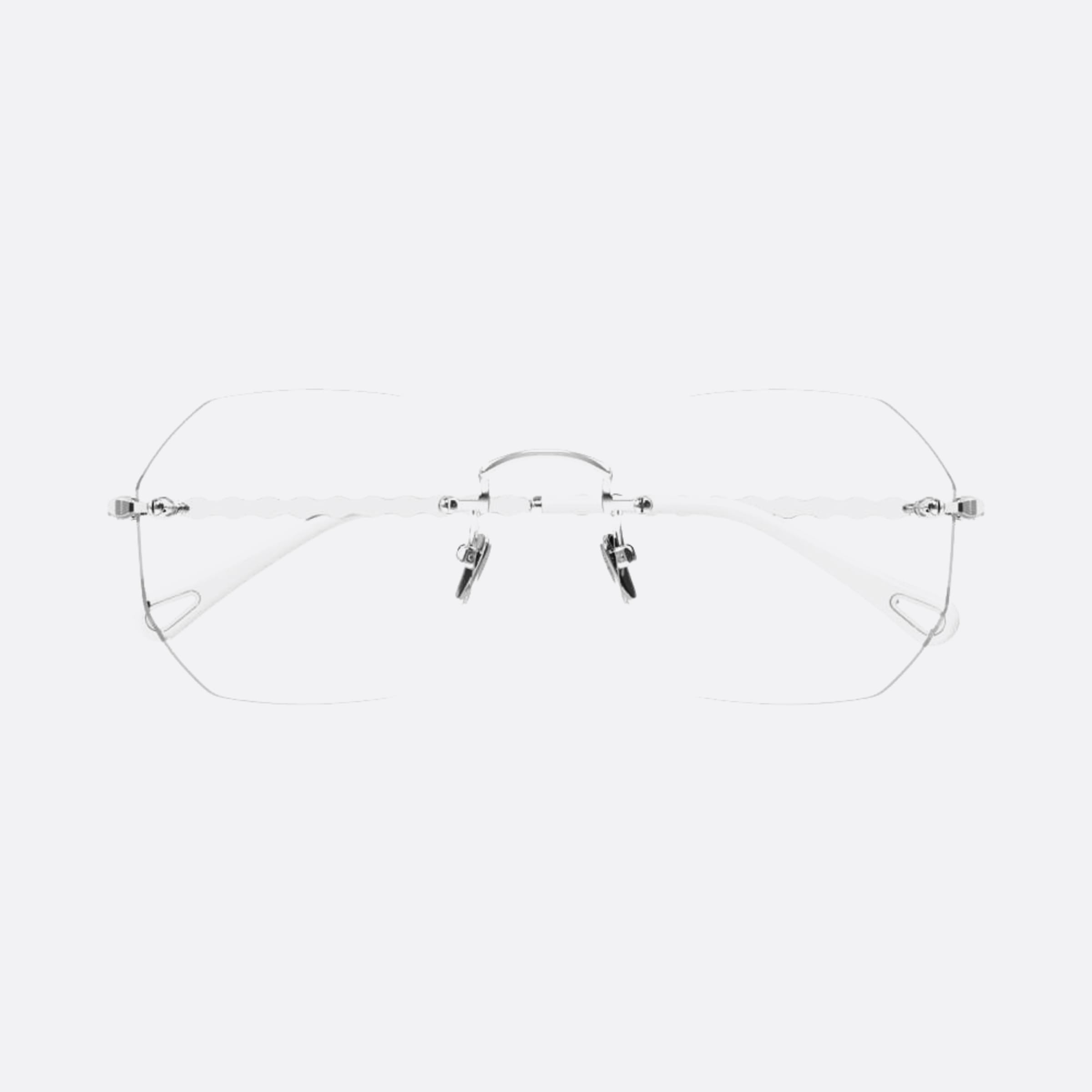 Chloe 54mm Silver Geometric Women Eyeglasses - Main View