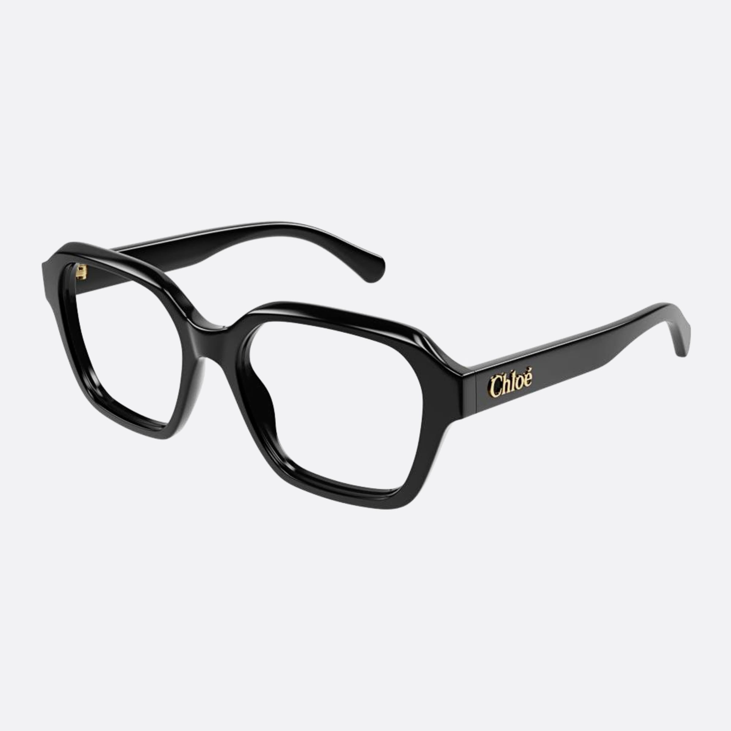 Chloe 53mm Black Squared Women Eyeglasses - Side View