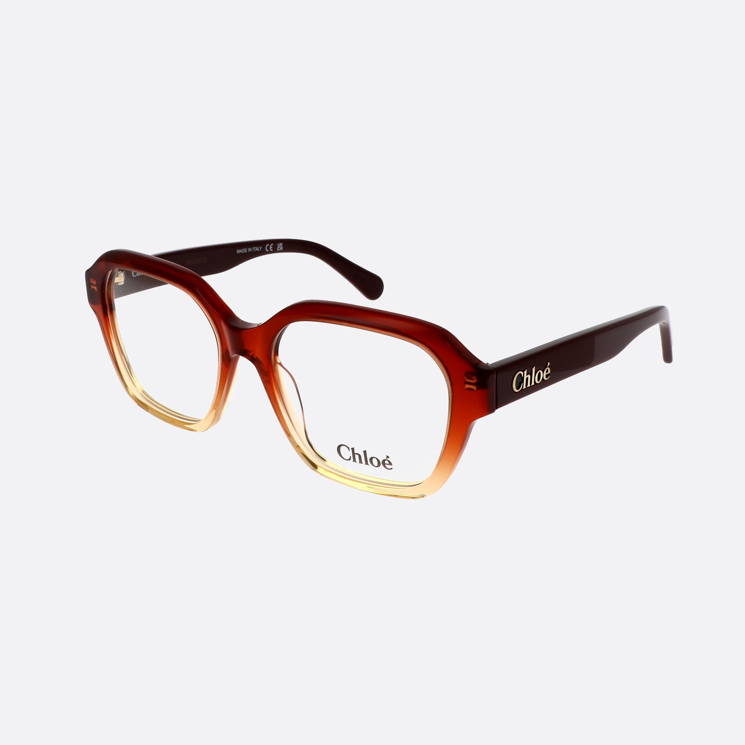 Chloe 53mm Brown Squared Women Eyeglasses - Main View